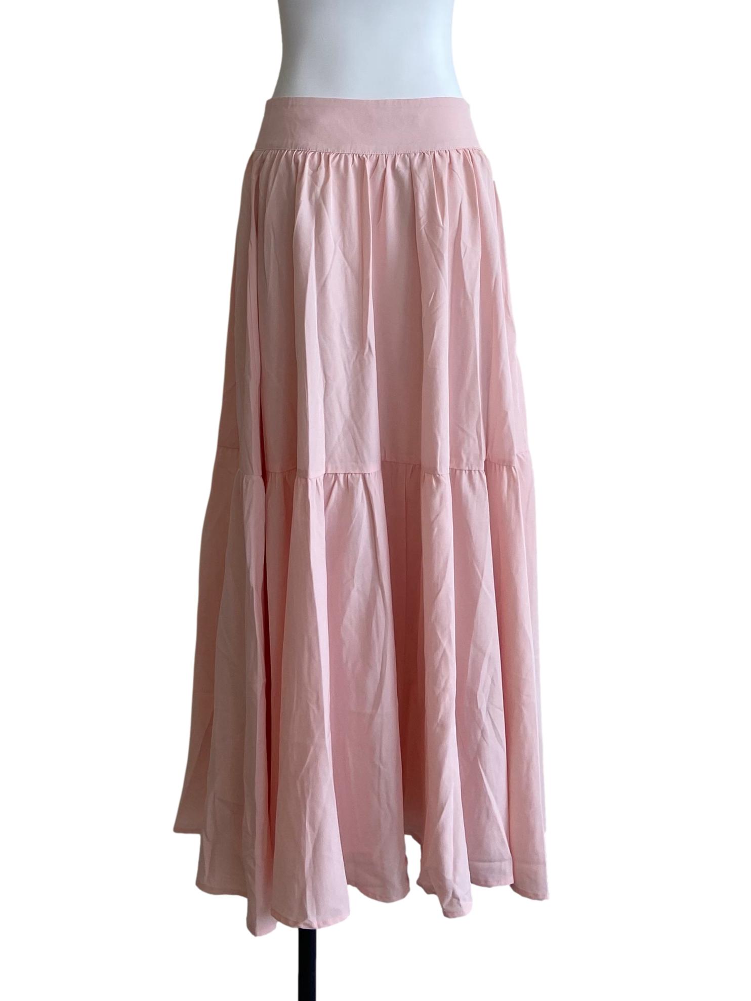 Salmon Pink Layered Skirt
