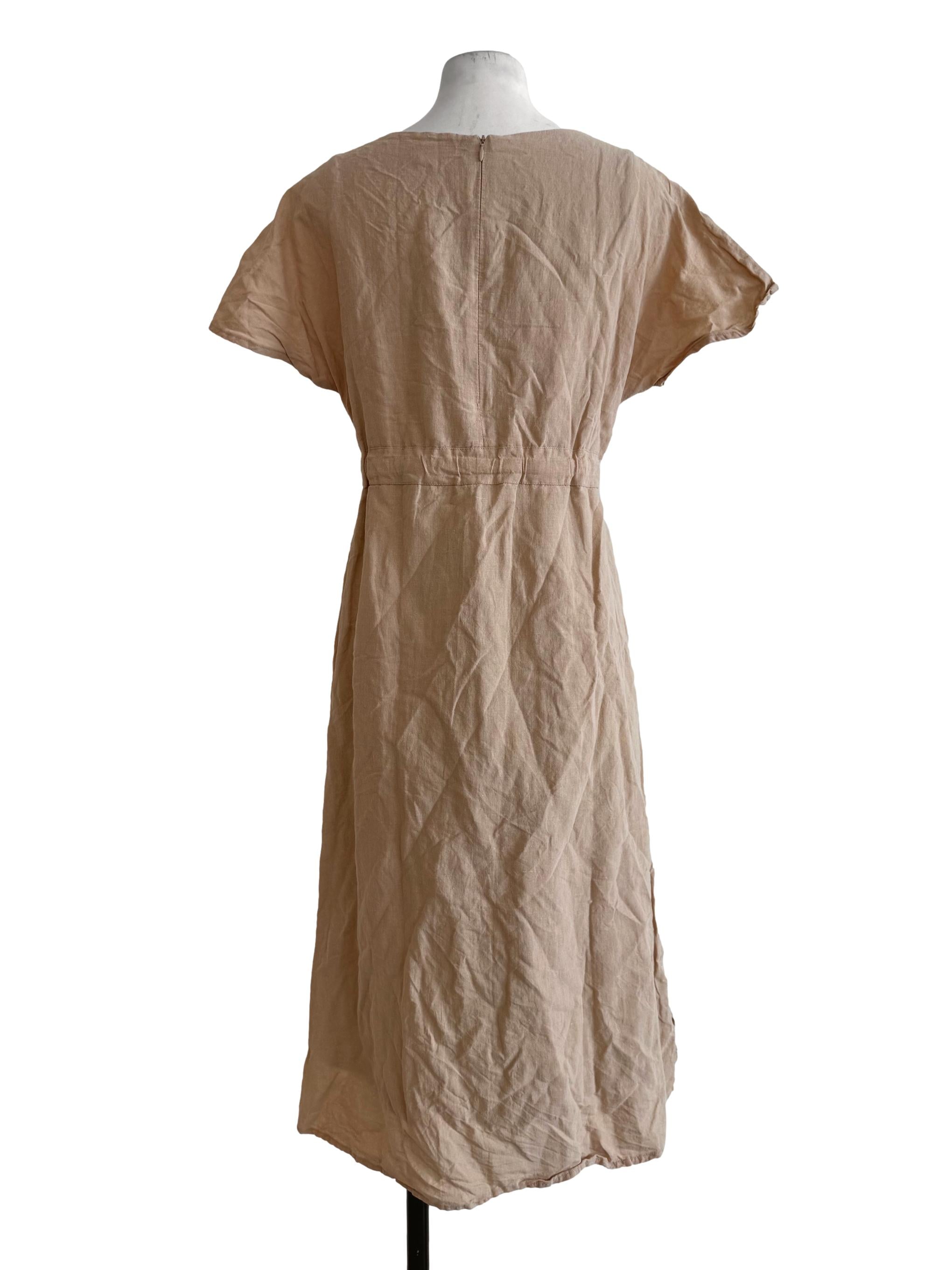 Caramel Brown Round Neck Dress TCL