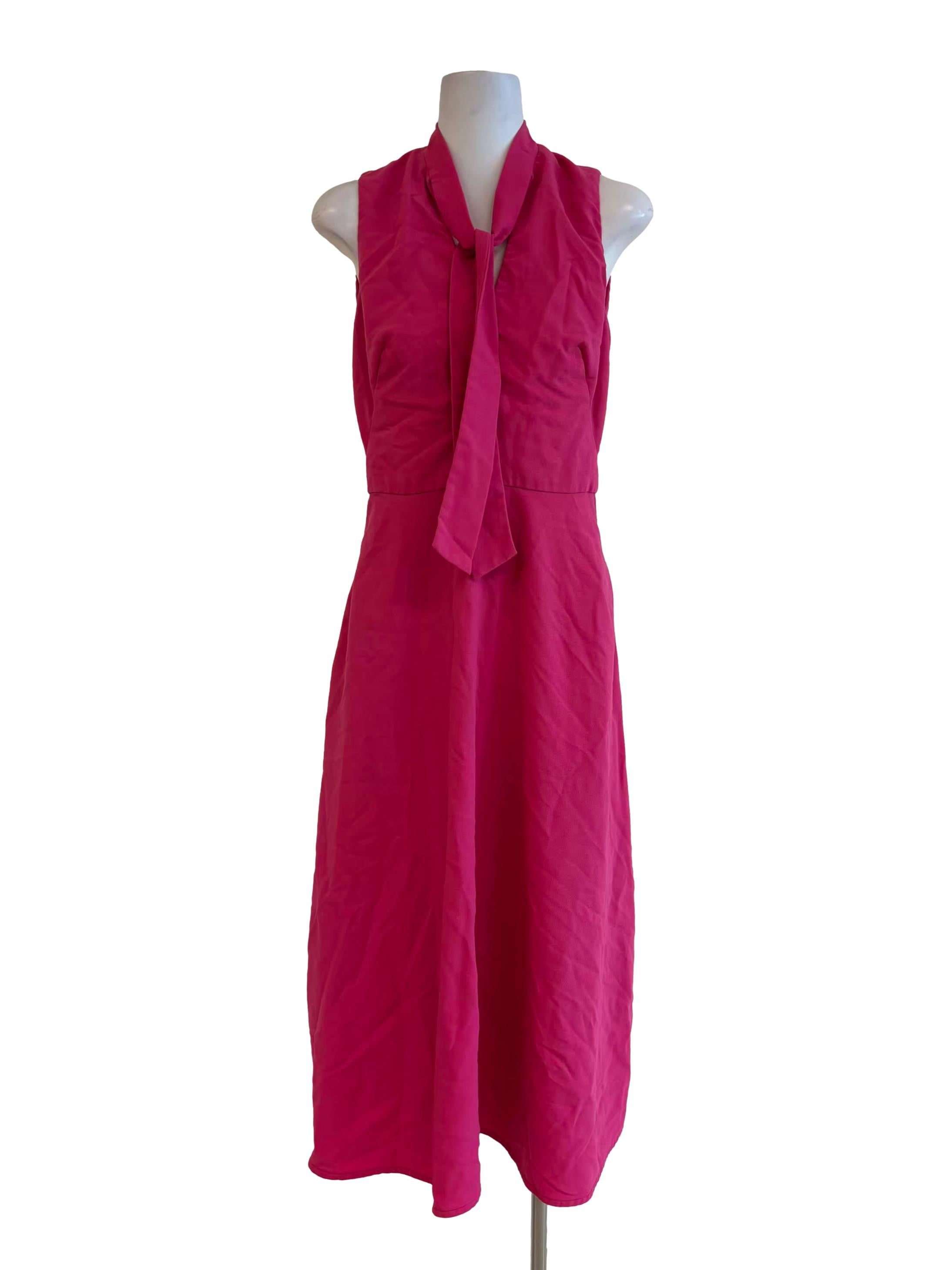 Barbie Pink Sleeveless Midi Dress