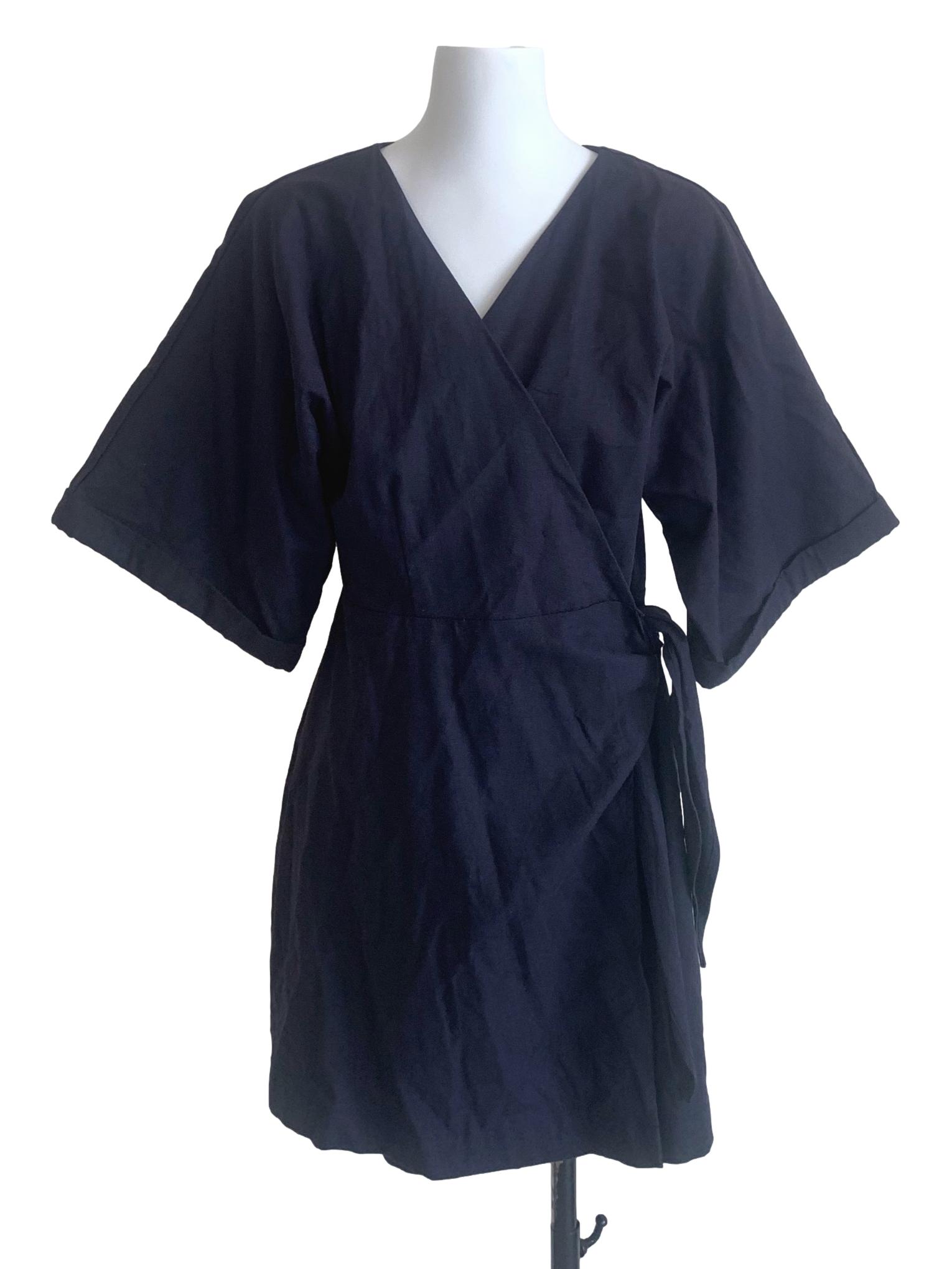 Navy Blue Wrap Cardigan LB