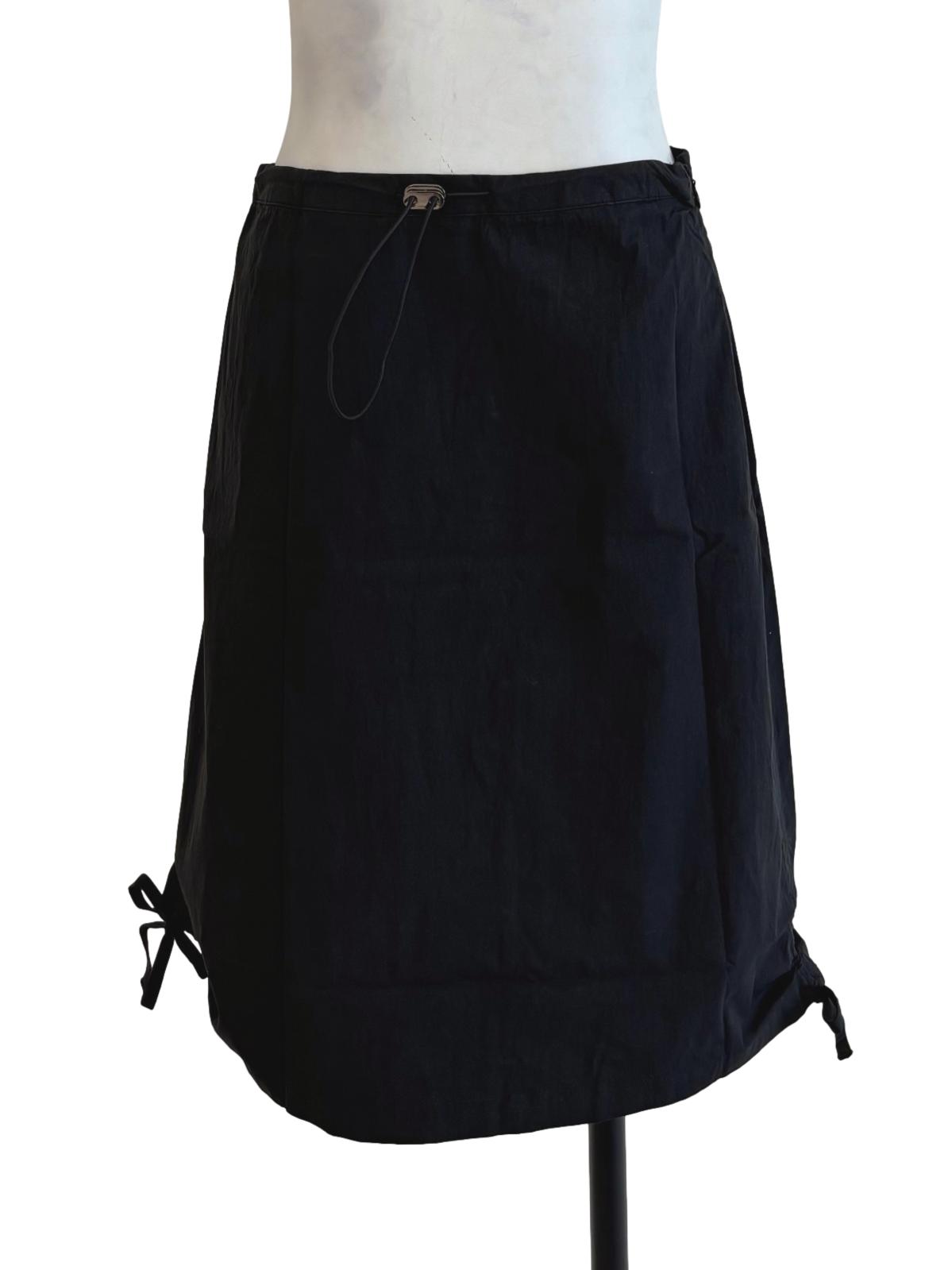 Black Dia Drawstring Skirt