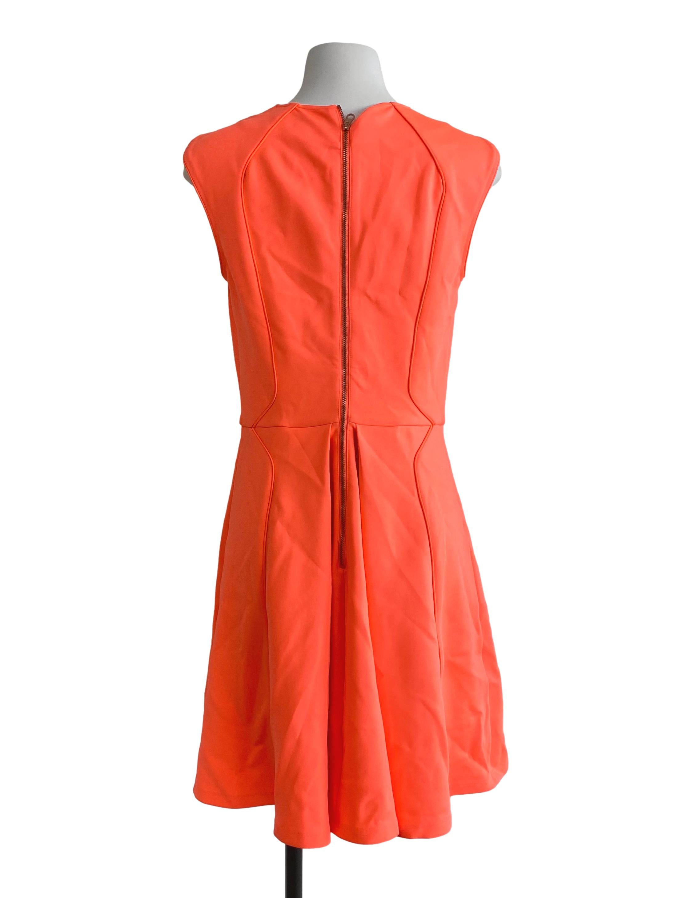 Neon Orange Sequin Dress
