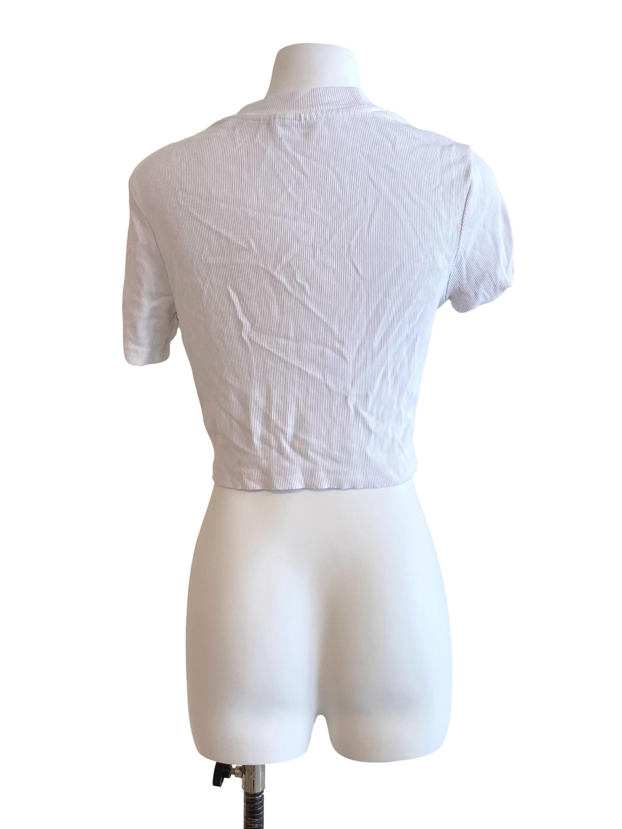 White Crop Top Tee