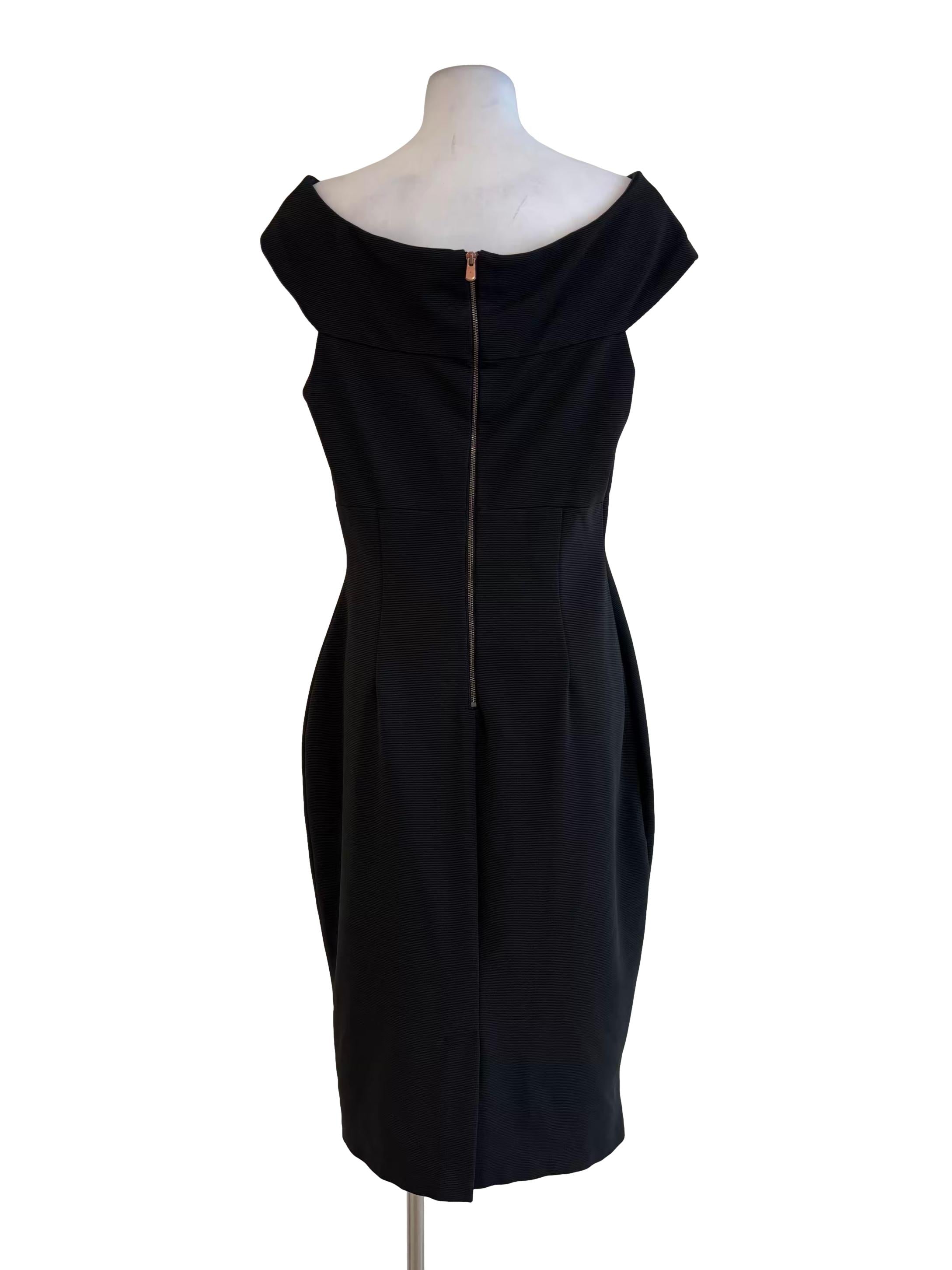 Soft Black Sleeveless Pencil Dress