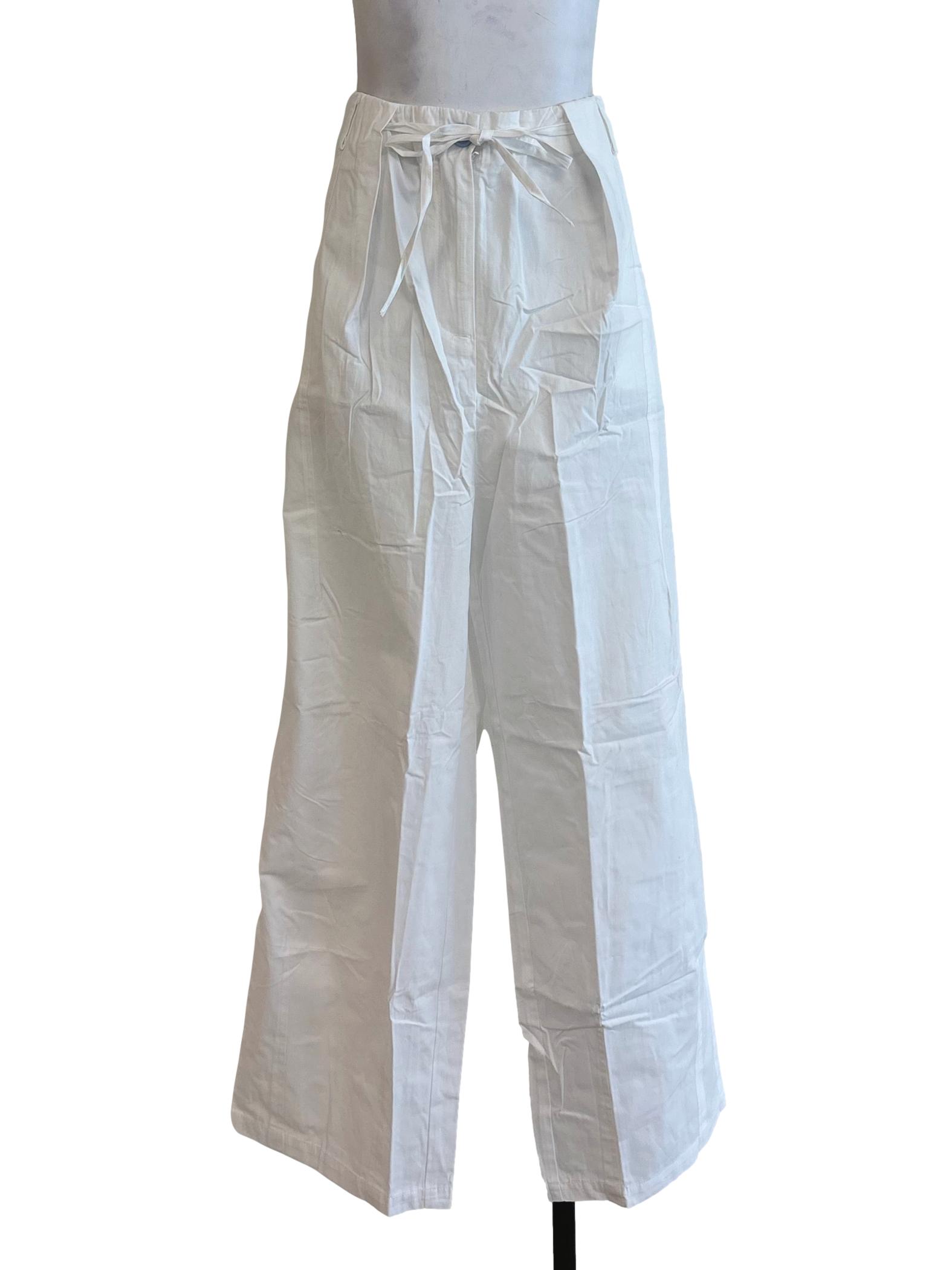 White Gaye Drawstring Parachute Pants Limited Edition