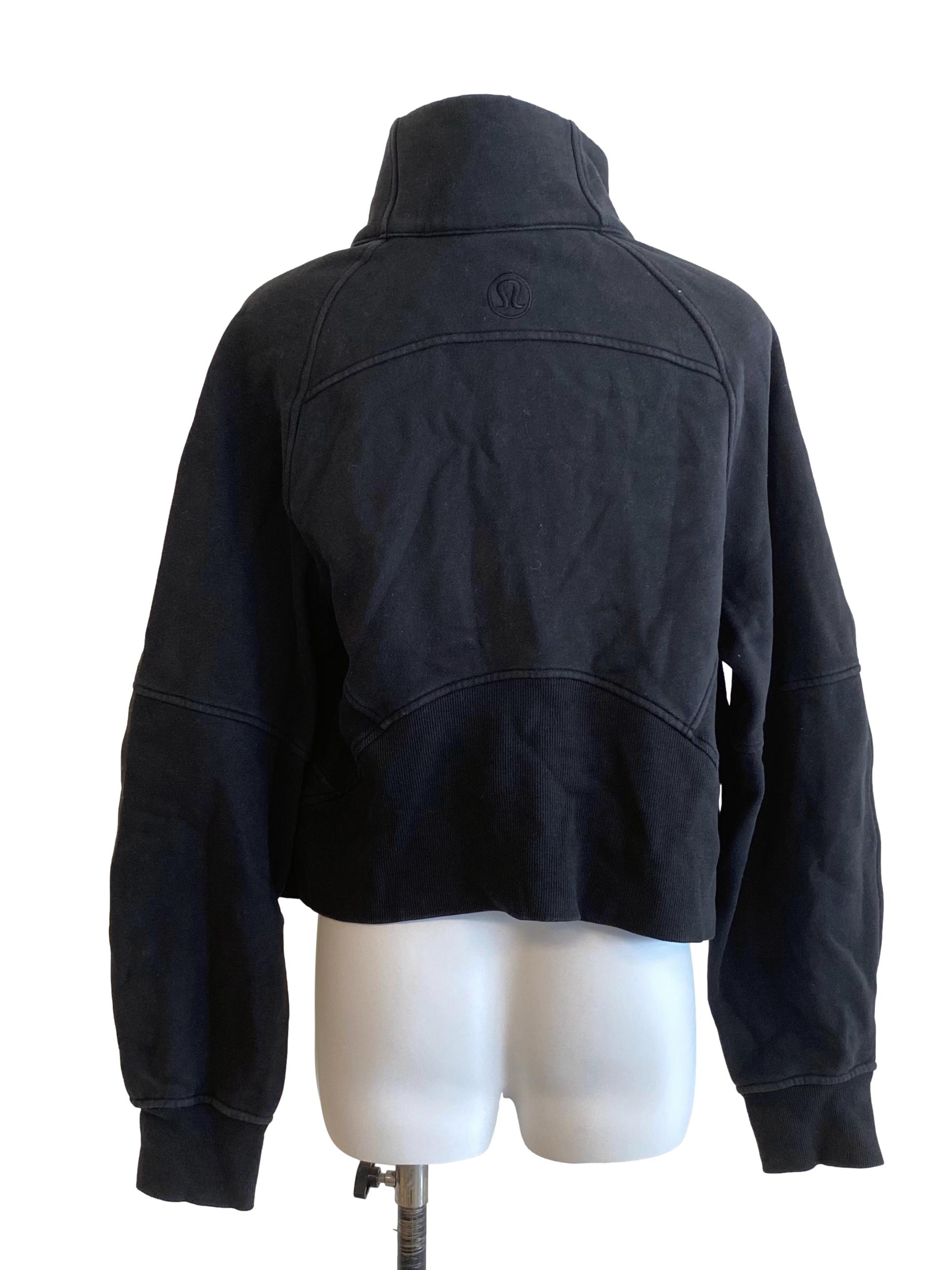 Shadow Black Crop Top Hoodie