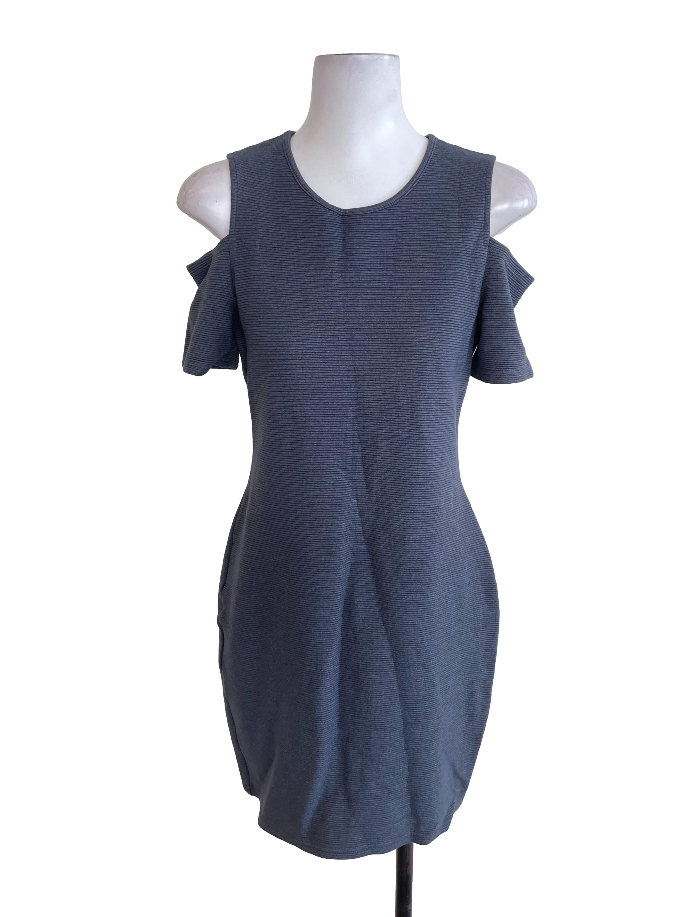 Grey Off-Shoulder Dress