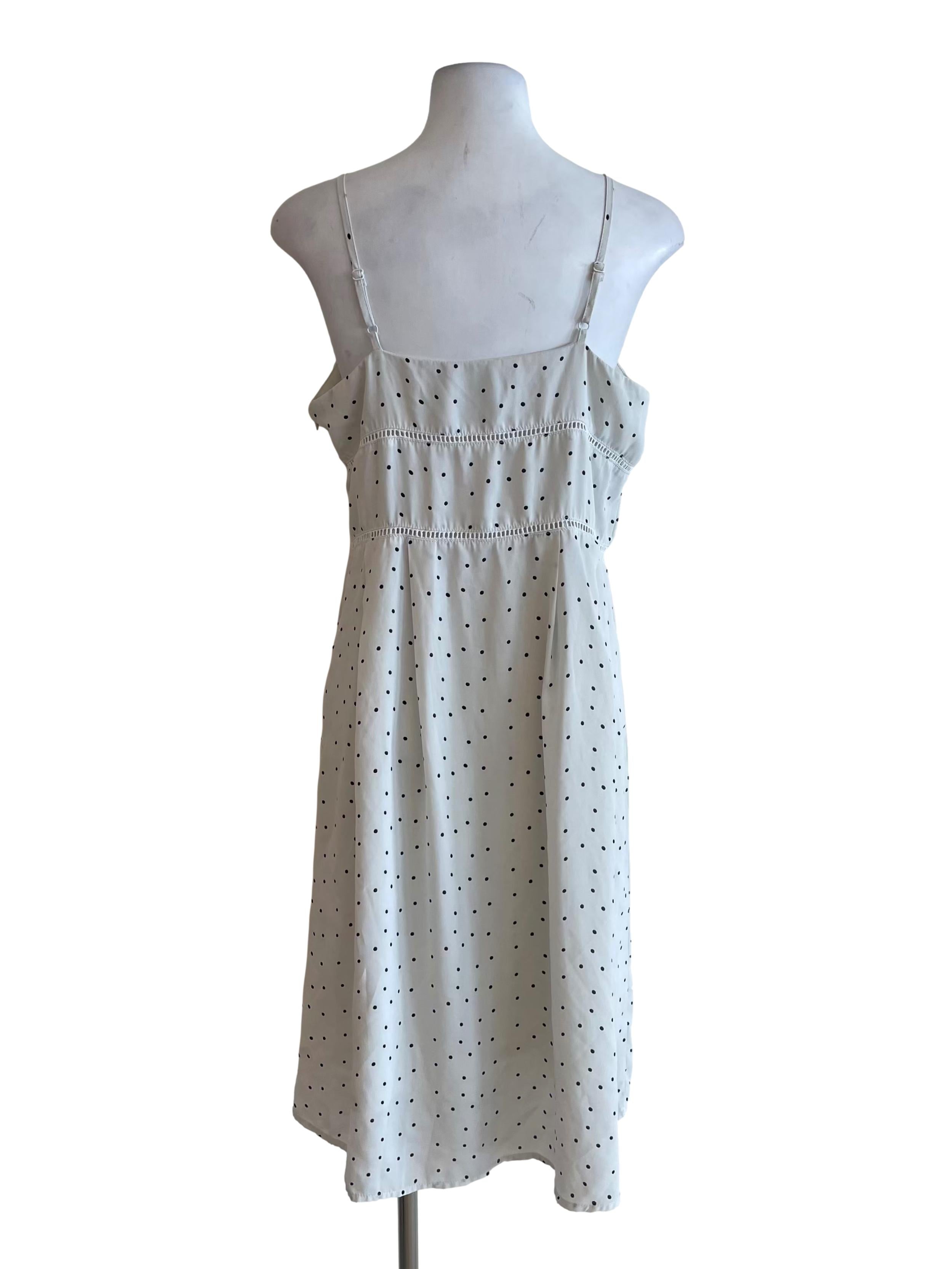 Bone Dots Hollow Pleated Dress