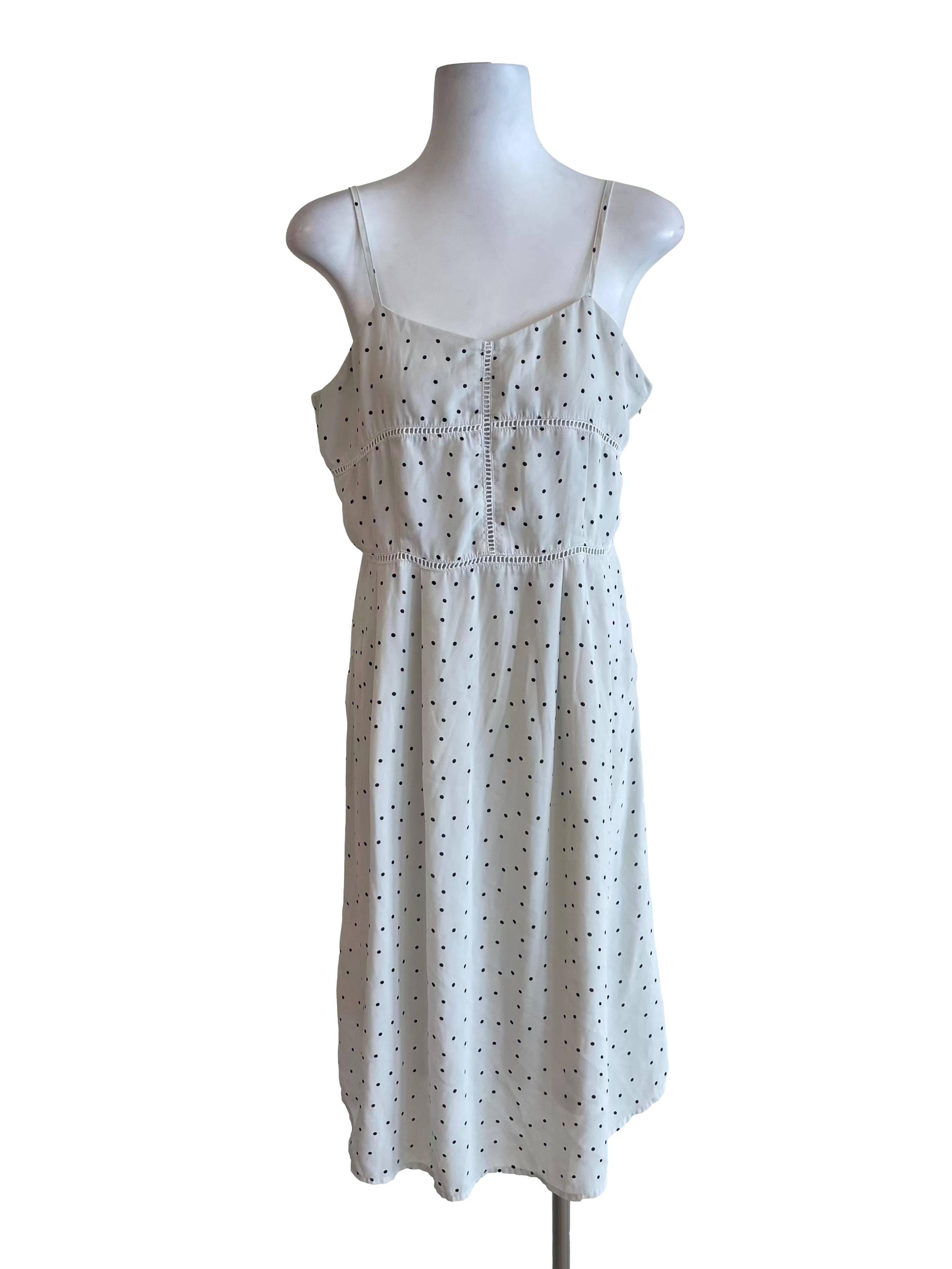 Bone Dots Hollow Pleated Dress