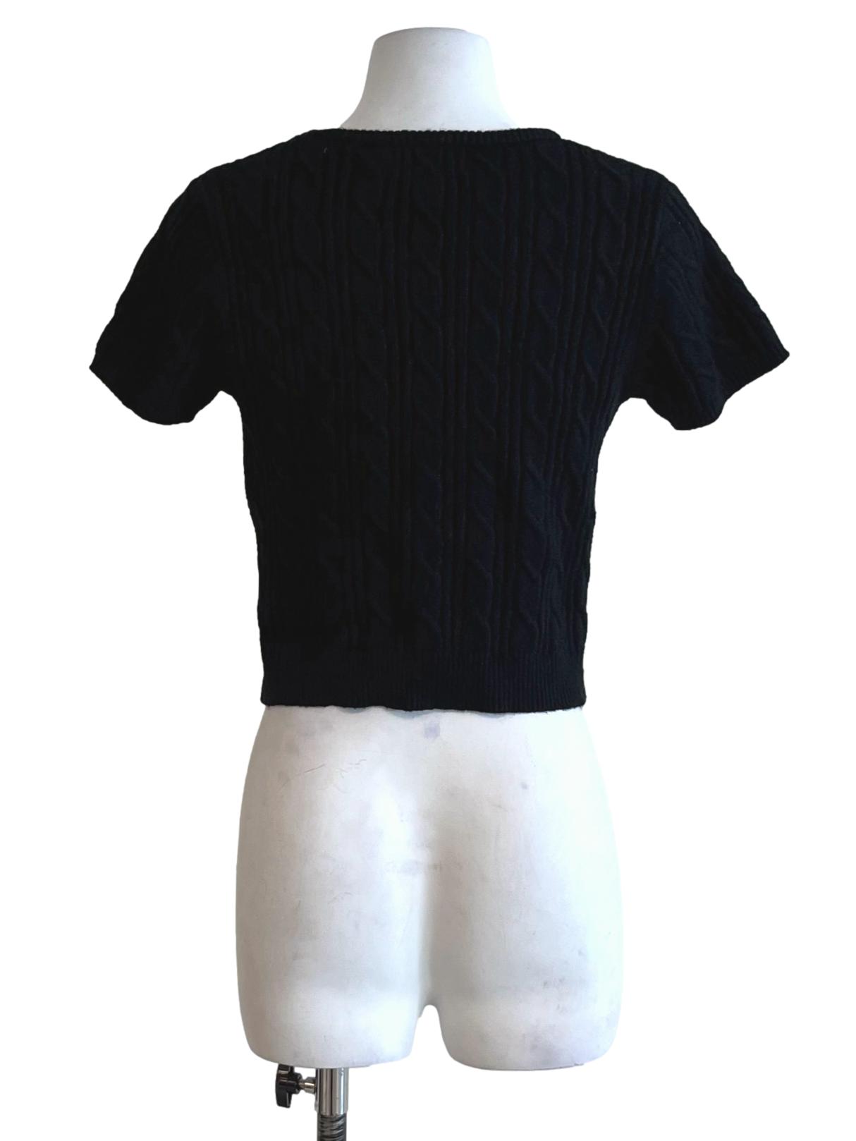 Black Jewel Neckline Blouse