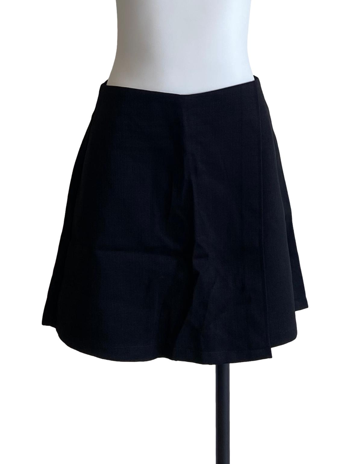 Black Asymmetric Skorts