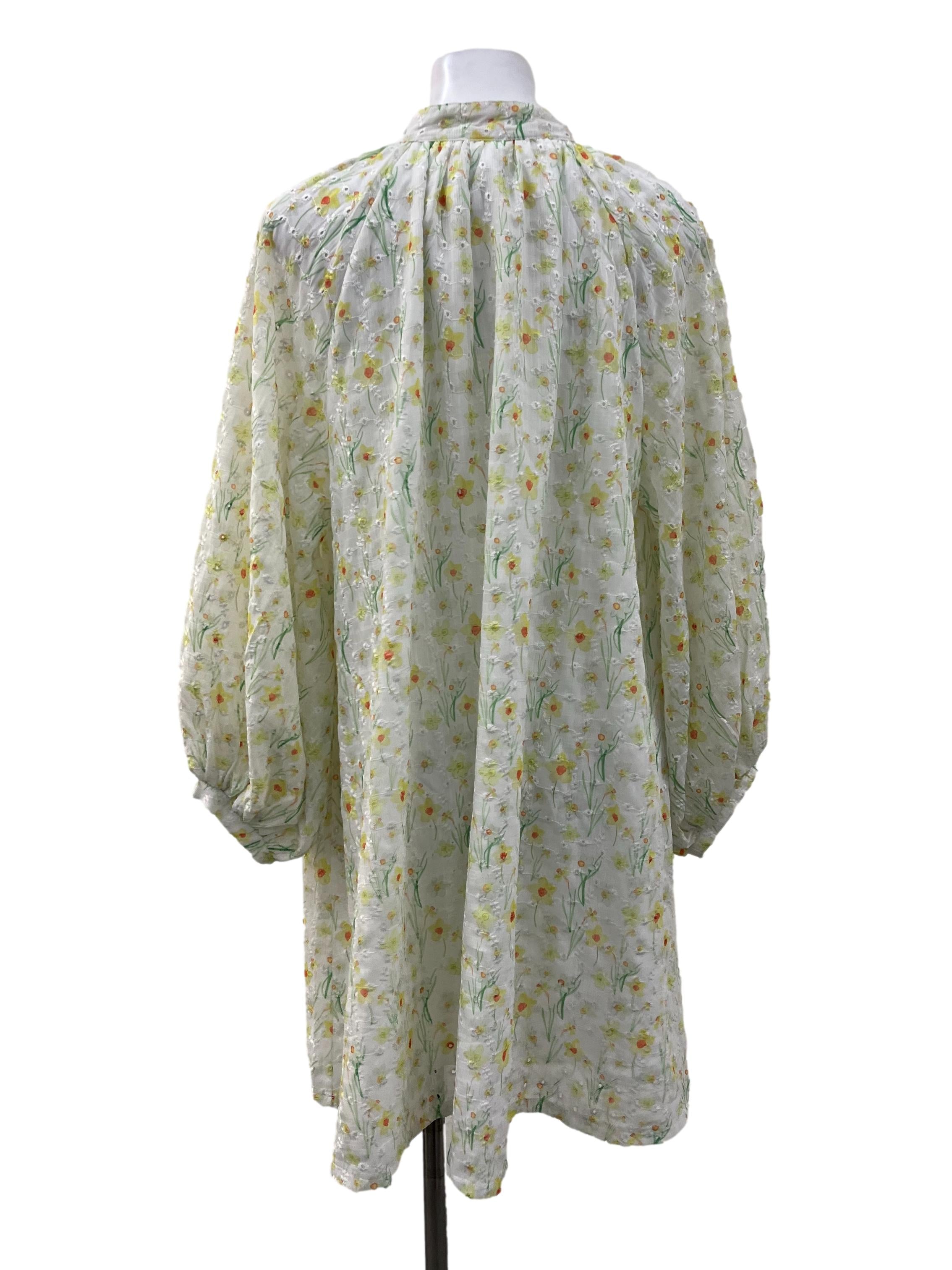 White Floral Tent Dress