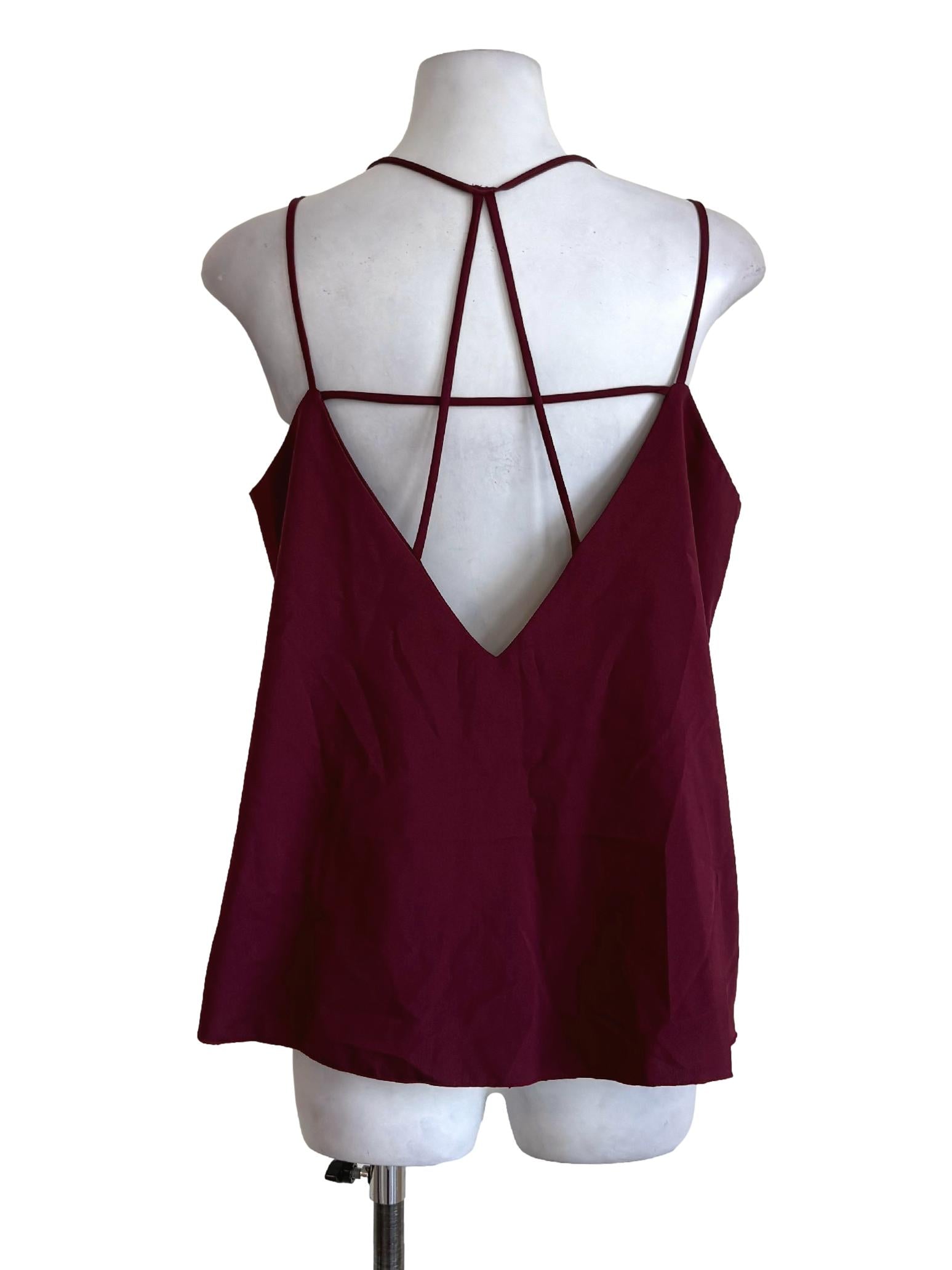 Sangria Cross Straps Top