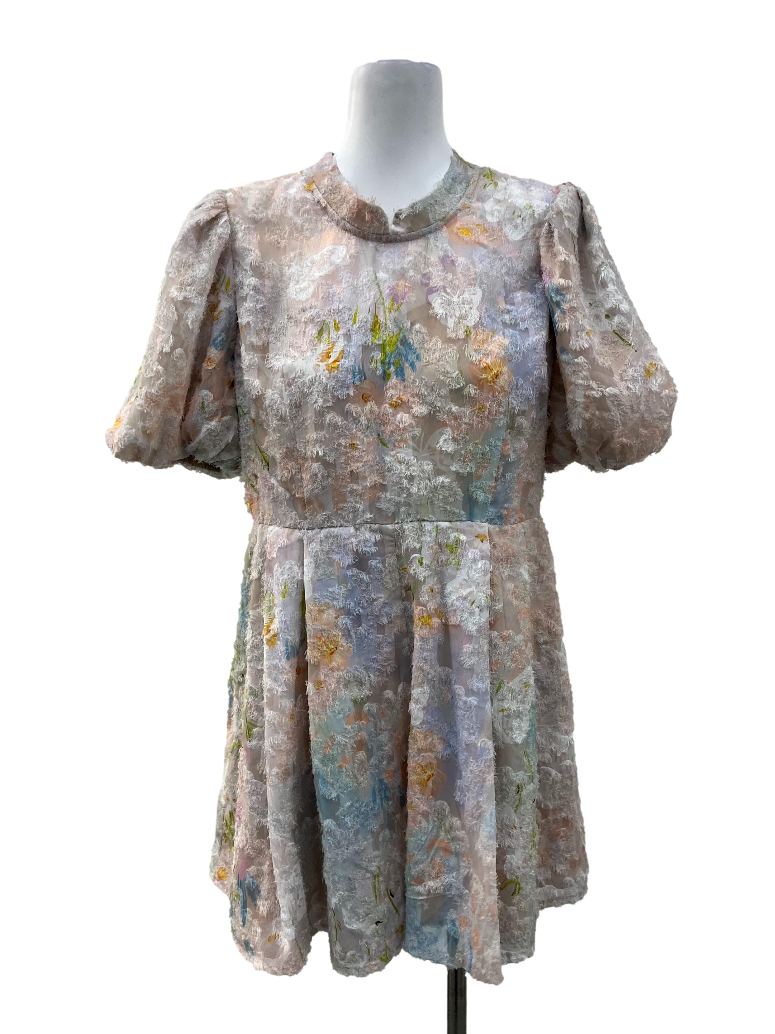 Blush Pink Abstract Watercolor Floral Romper