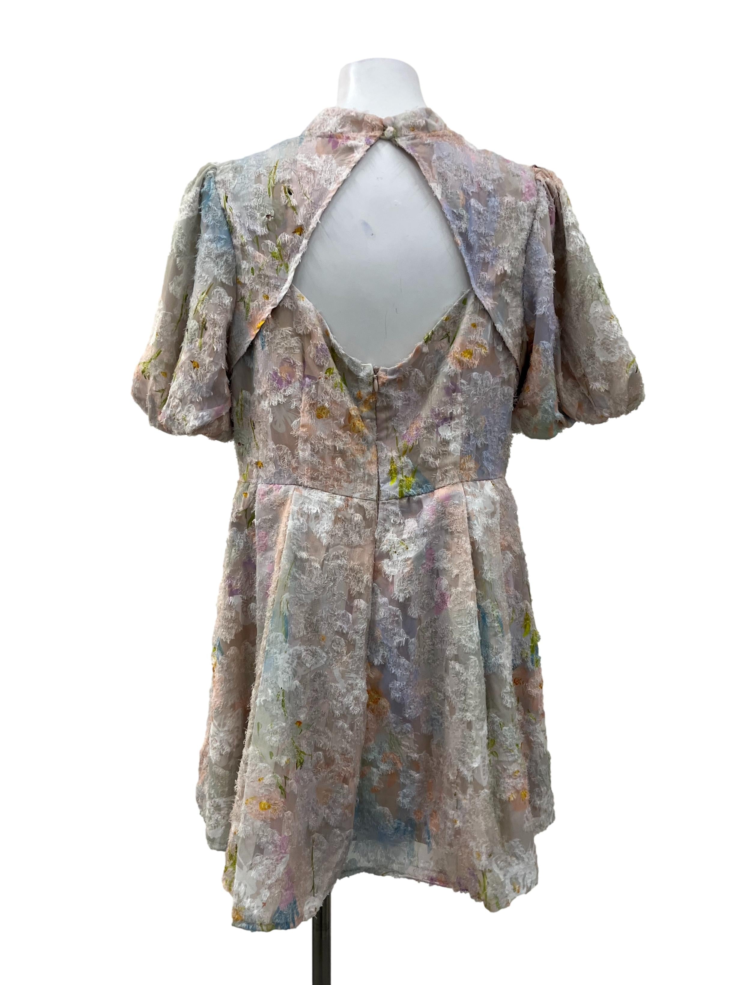 Blush Pink Abstract Watercolor Floral Romper