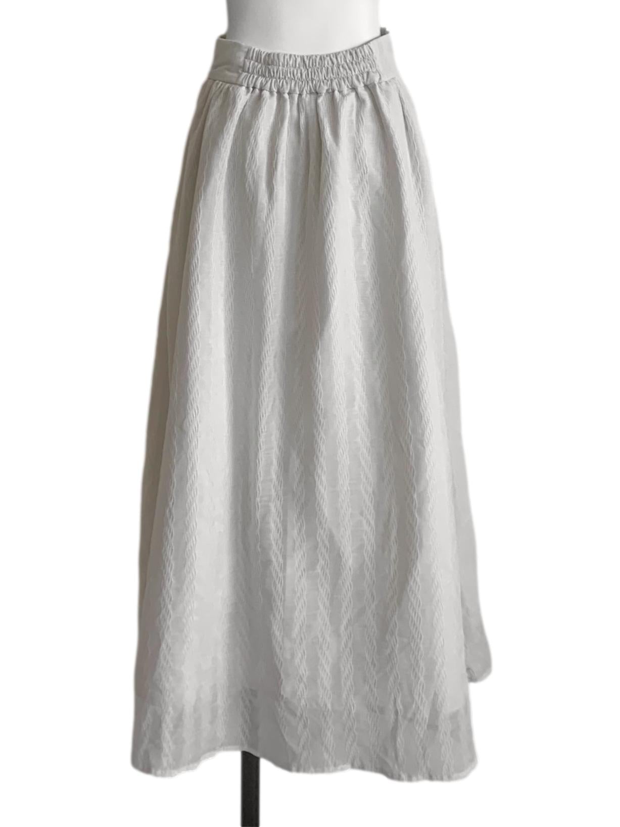 White Pattern Skirt LB