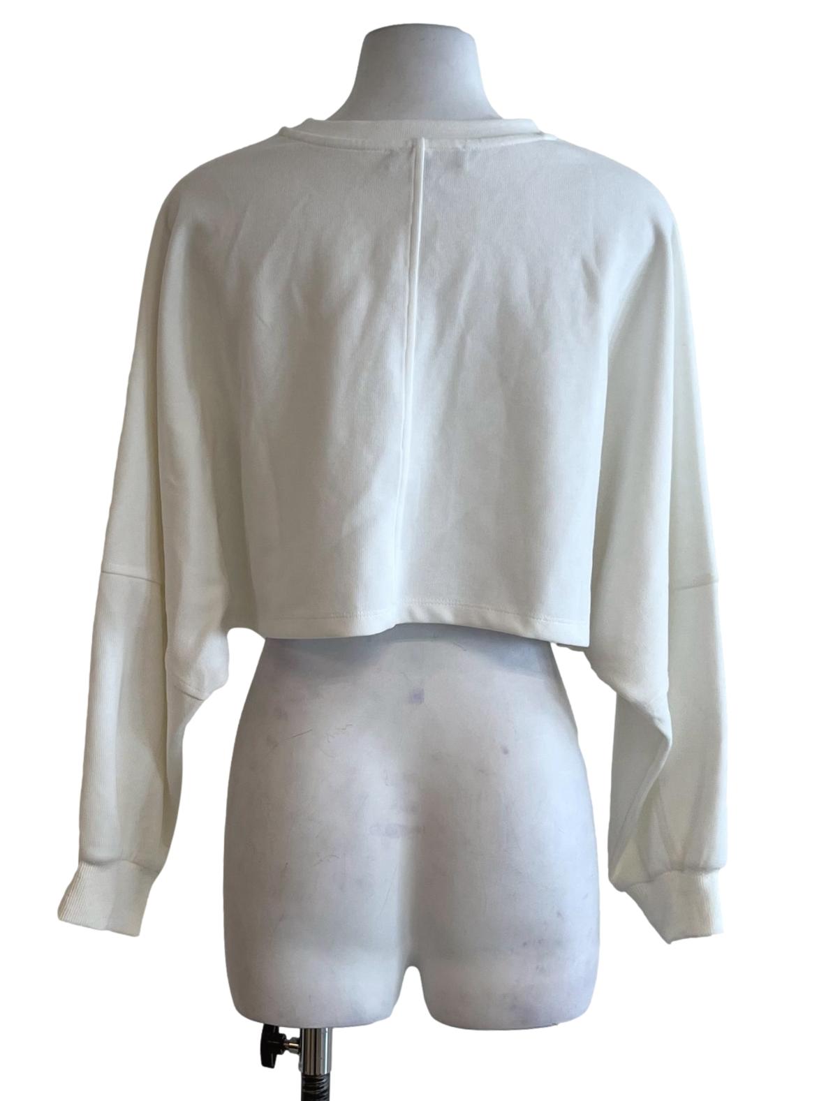 Off White Cropped Sweatshirt