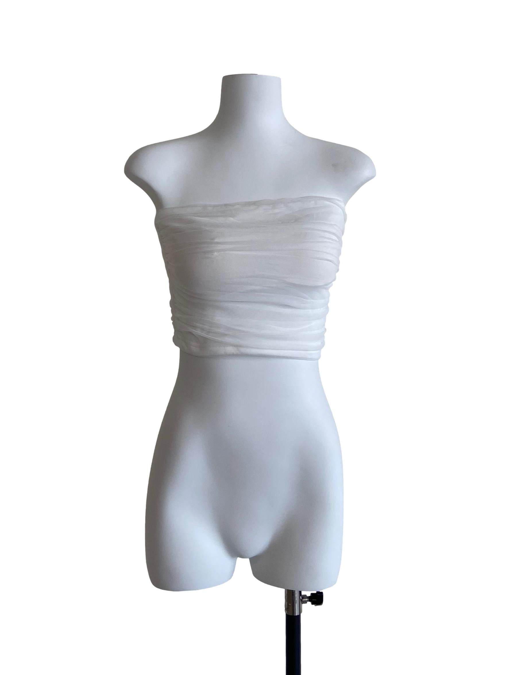White Sleeveless A-Line Top