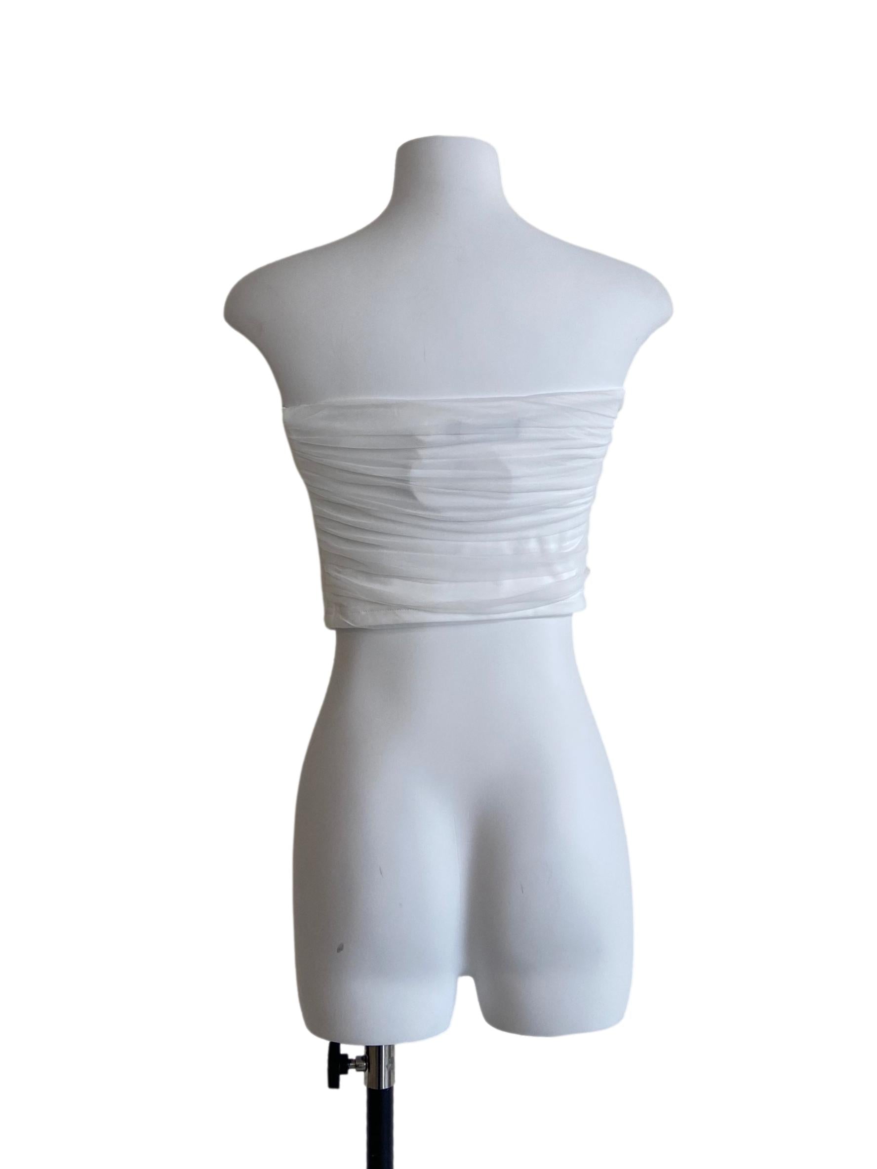 White Sleeveless A-Line Top