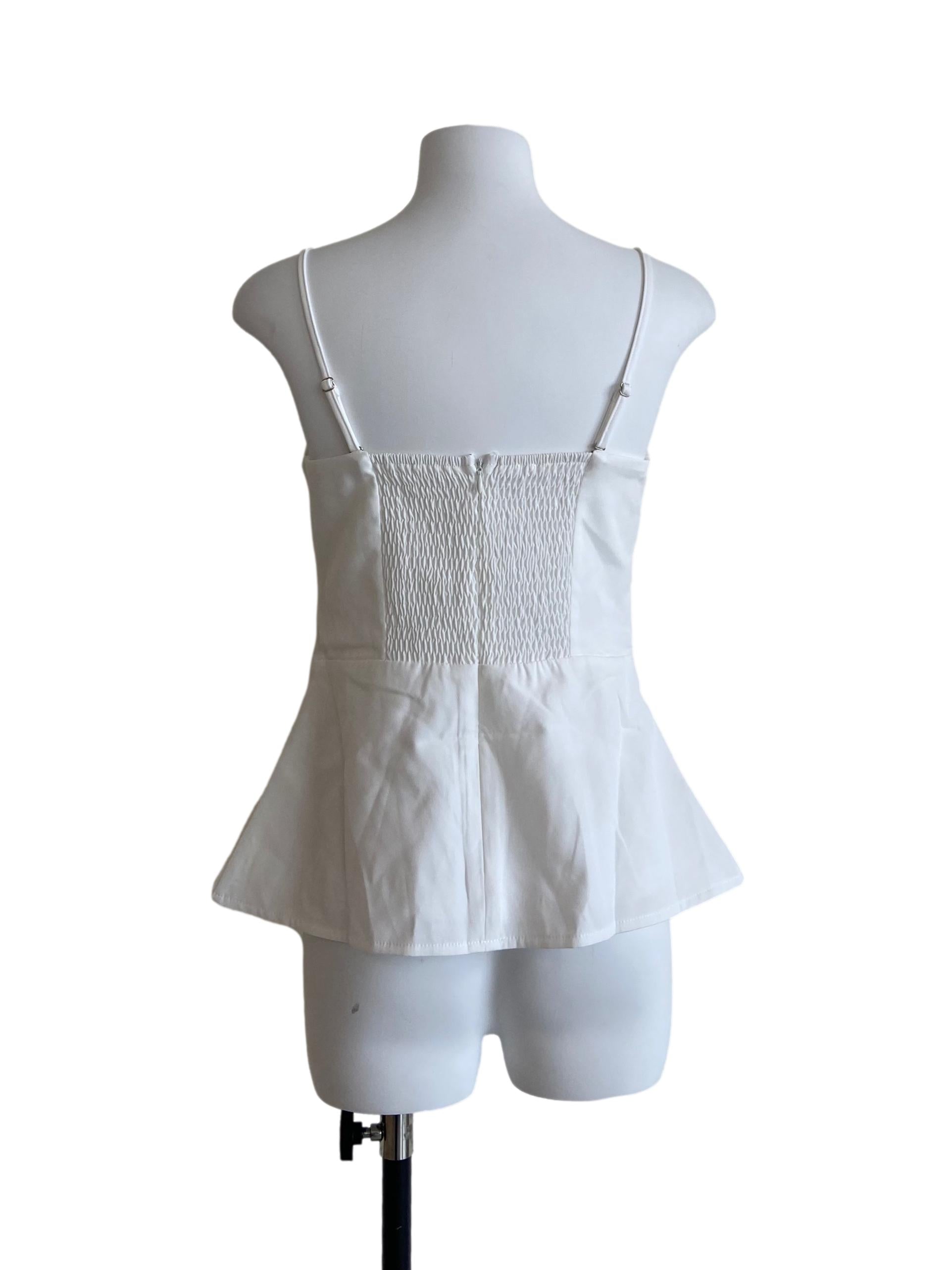White Net Strapless Crop Top