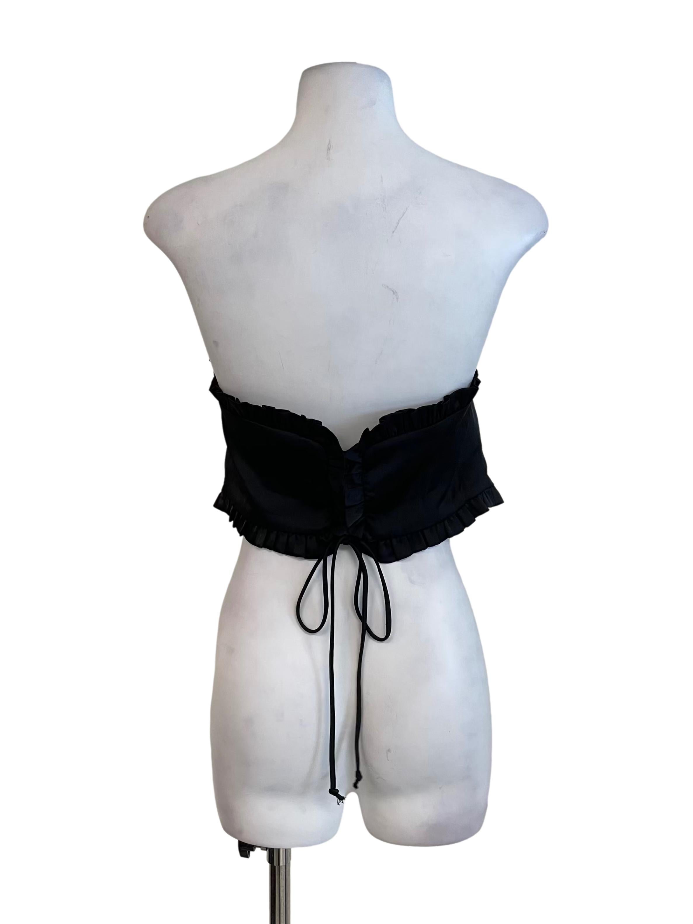 Black Strapless Sweet Tube Top