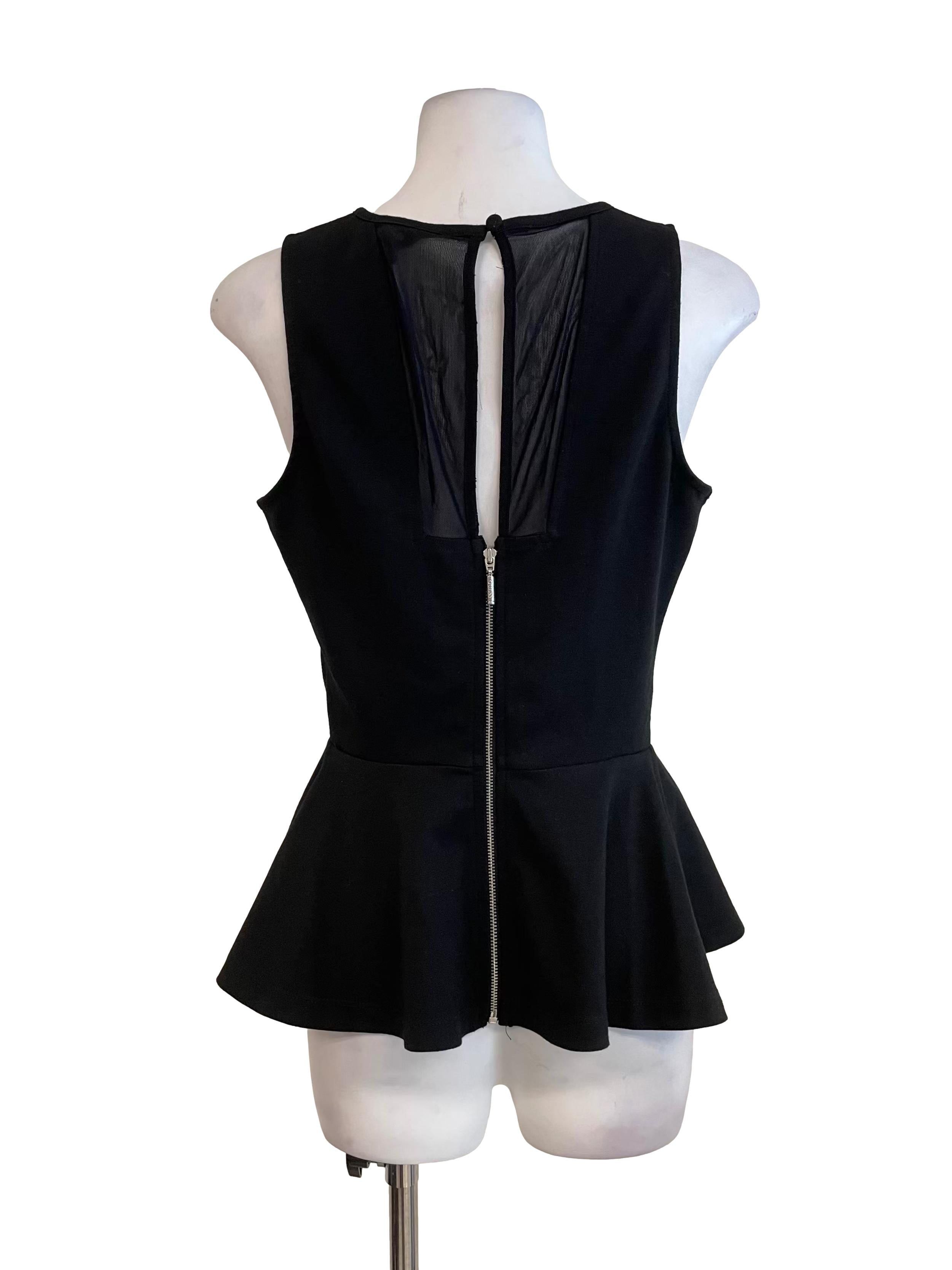 Black Peplum Top