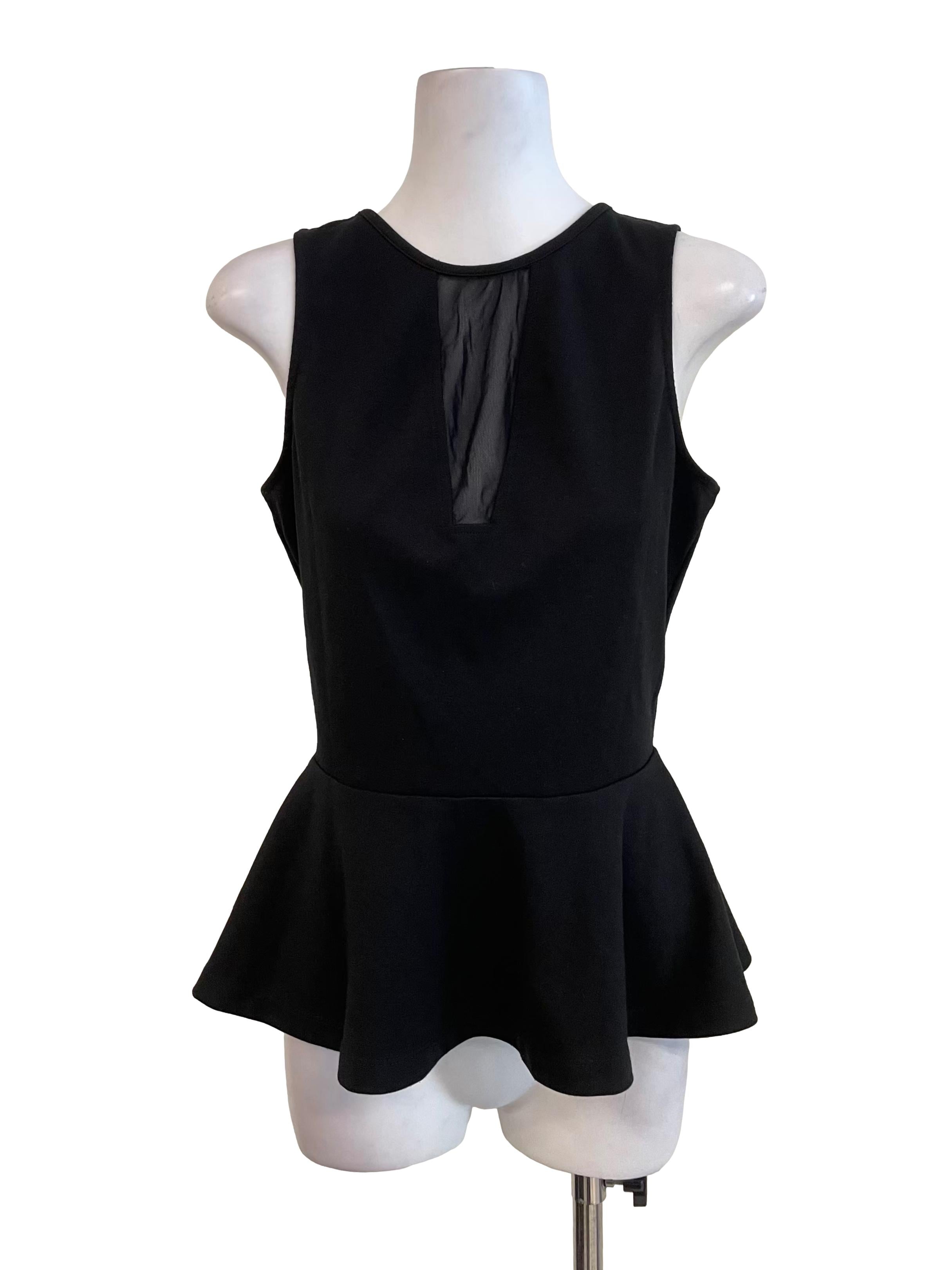 Black Peplum Top