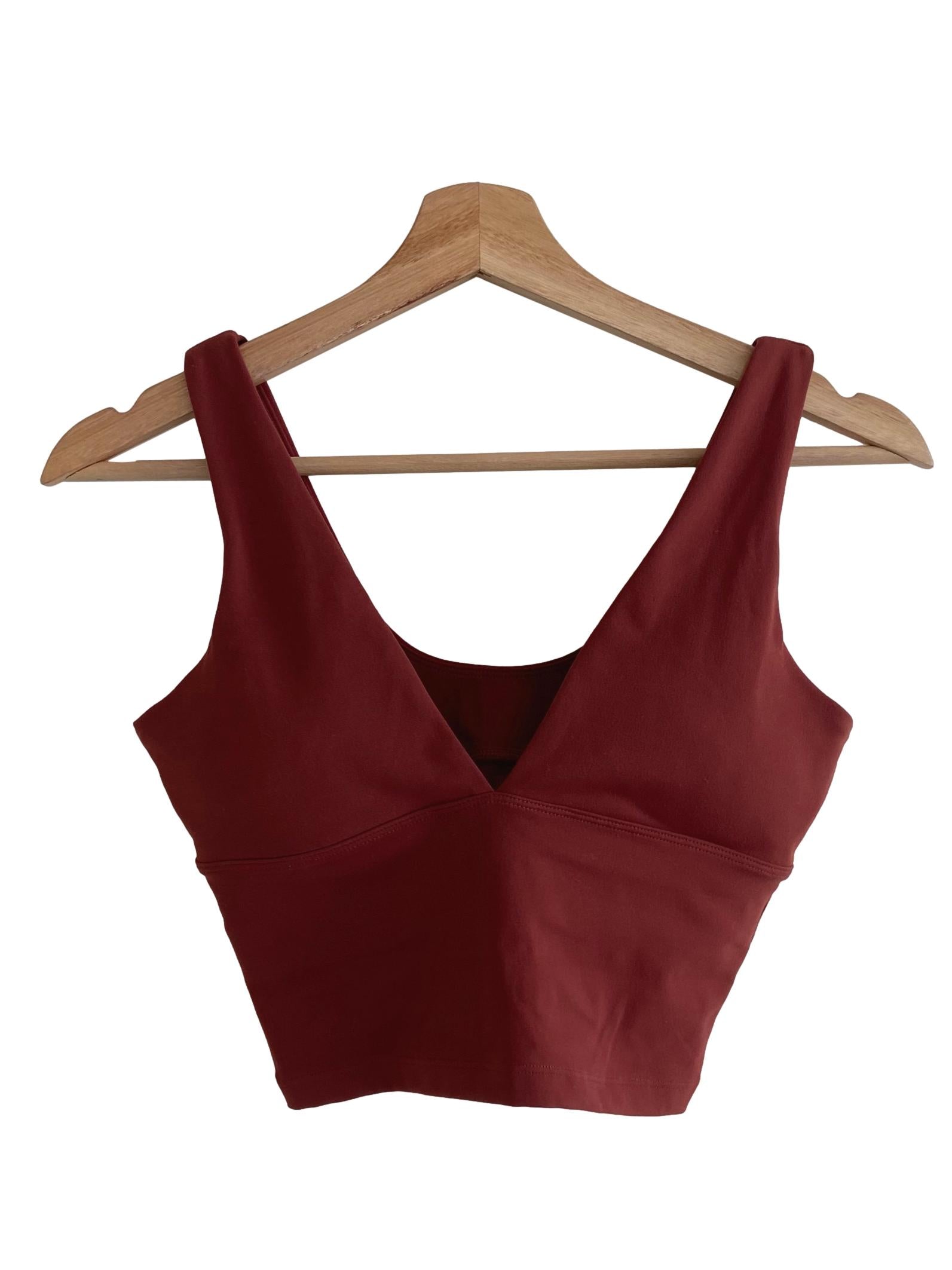 Coral Pink Sleeveless Sport Bra