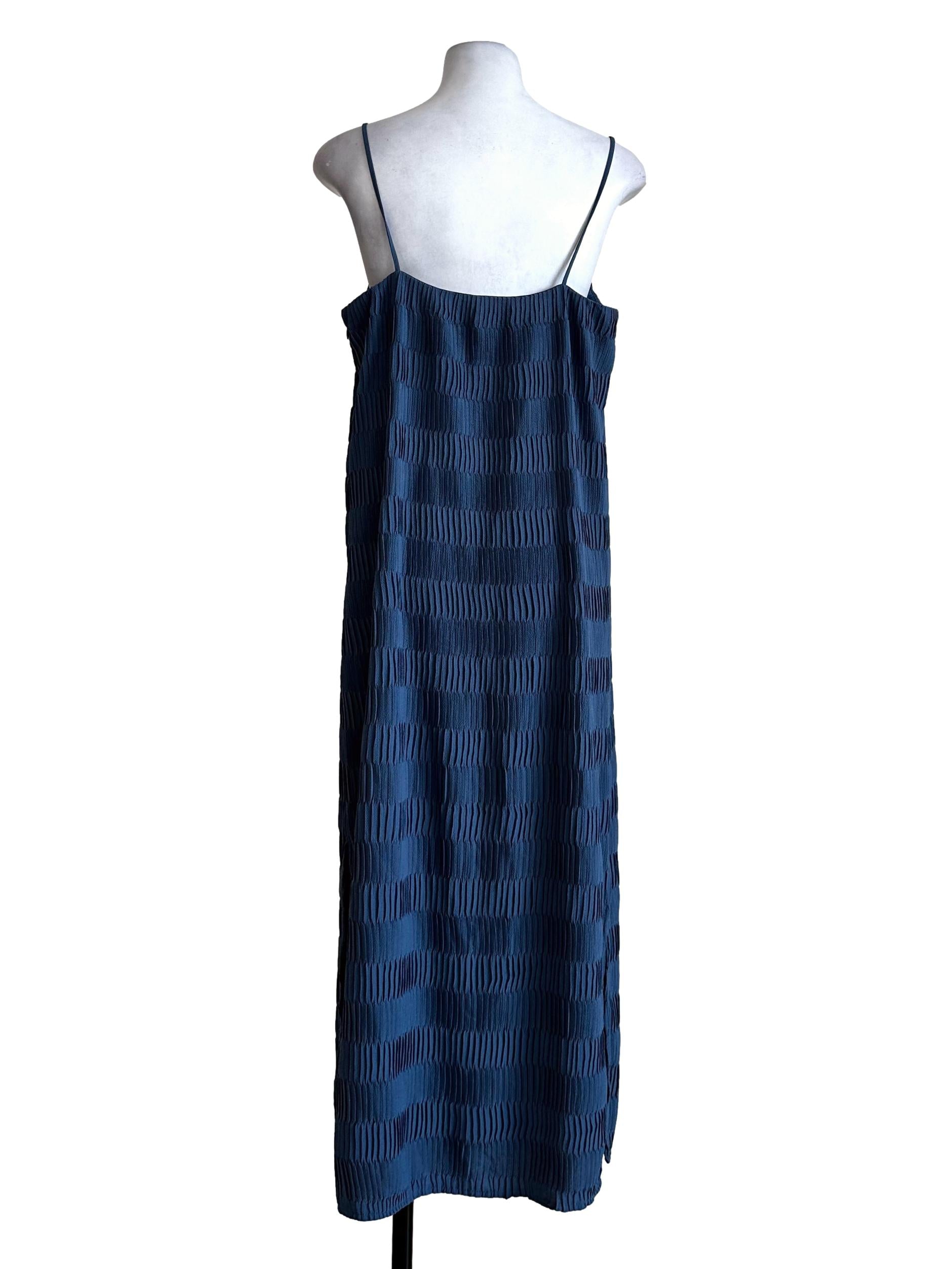 Peacock Blue Pattern Maxi Dress LB