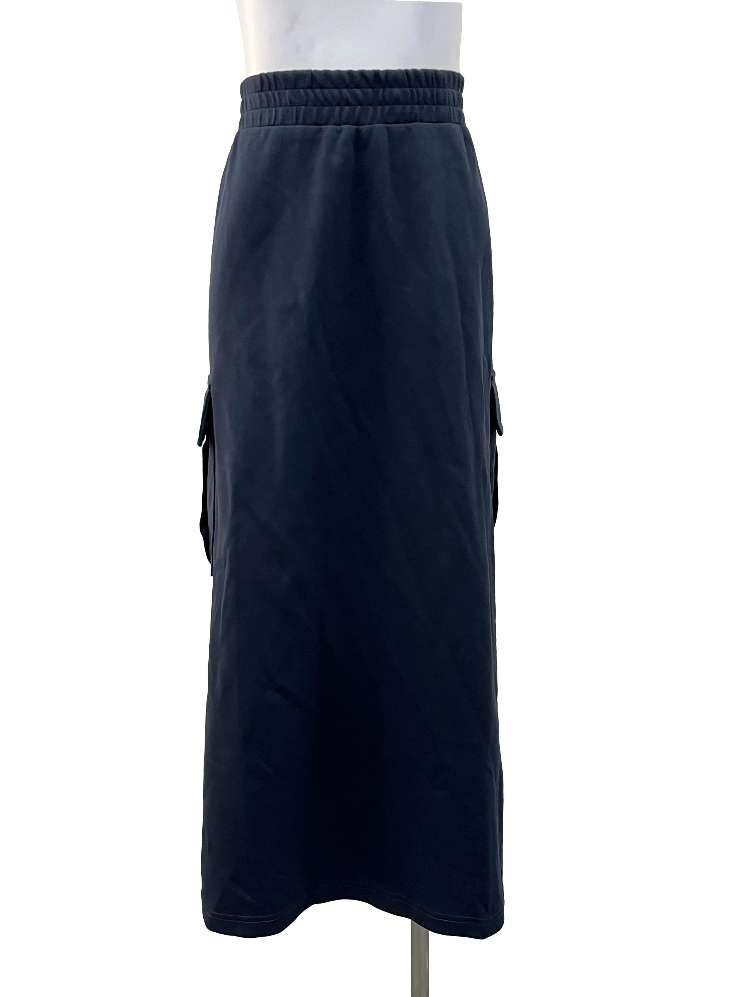 Navy Blue Cargo Skirt