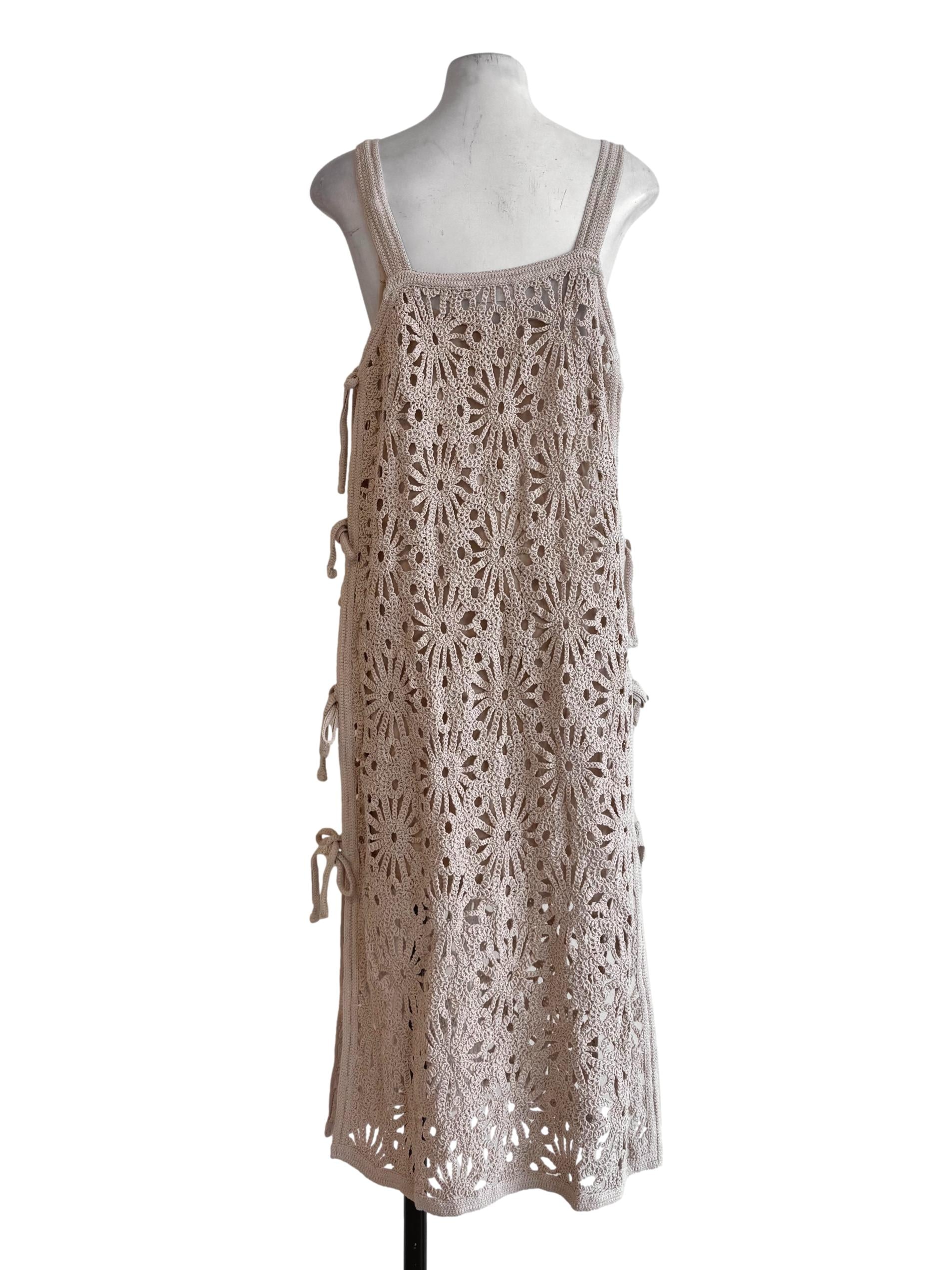 Beige Knitted Two Piece Dress