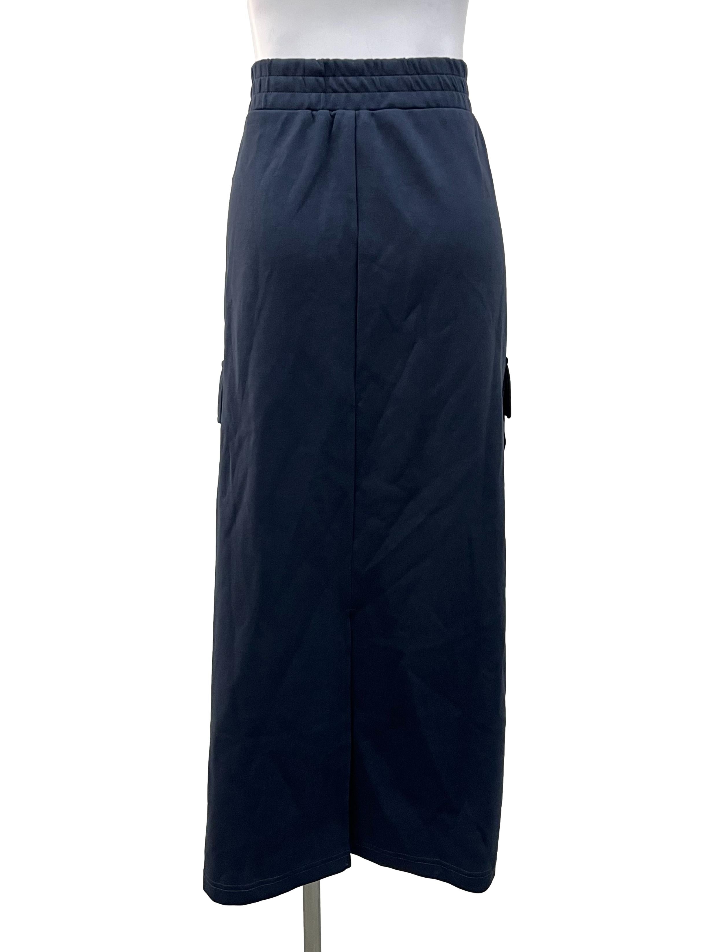Navy Blue Cargo Skirt