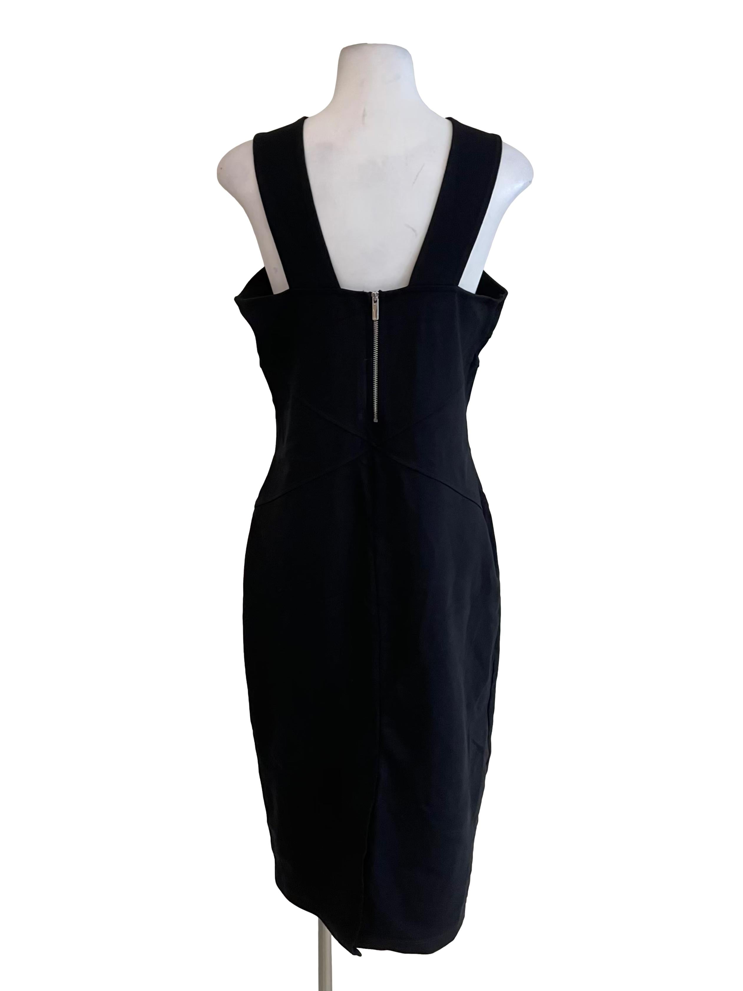 Black Halter Neck Slip Dress