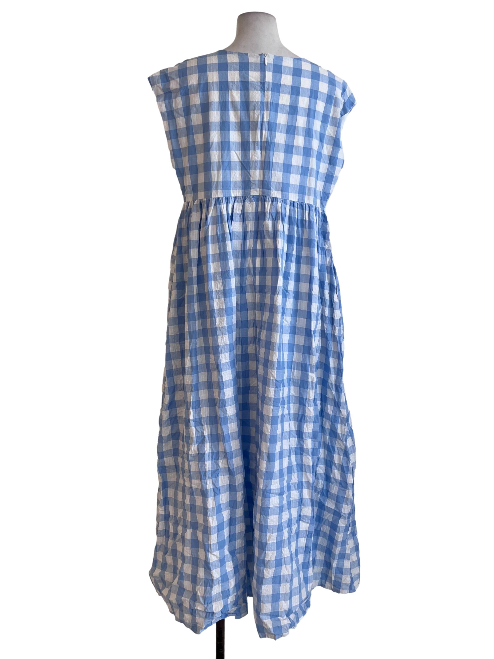 Blue And White Plaid Dress