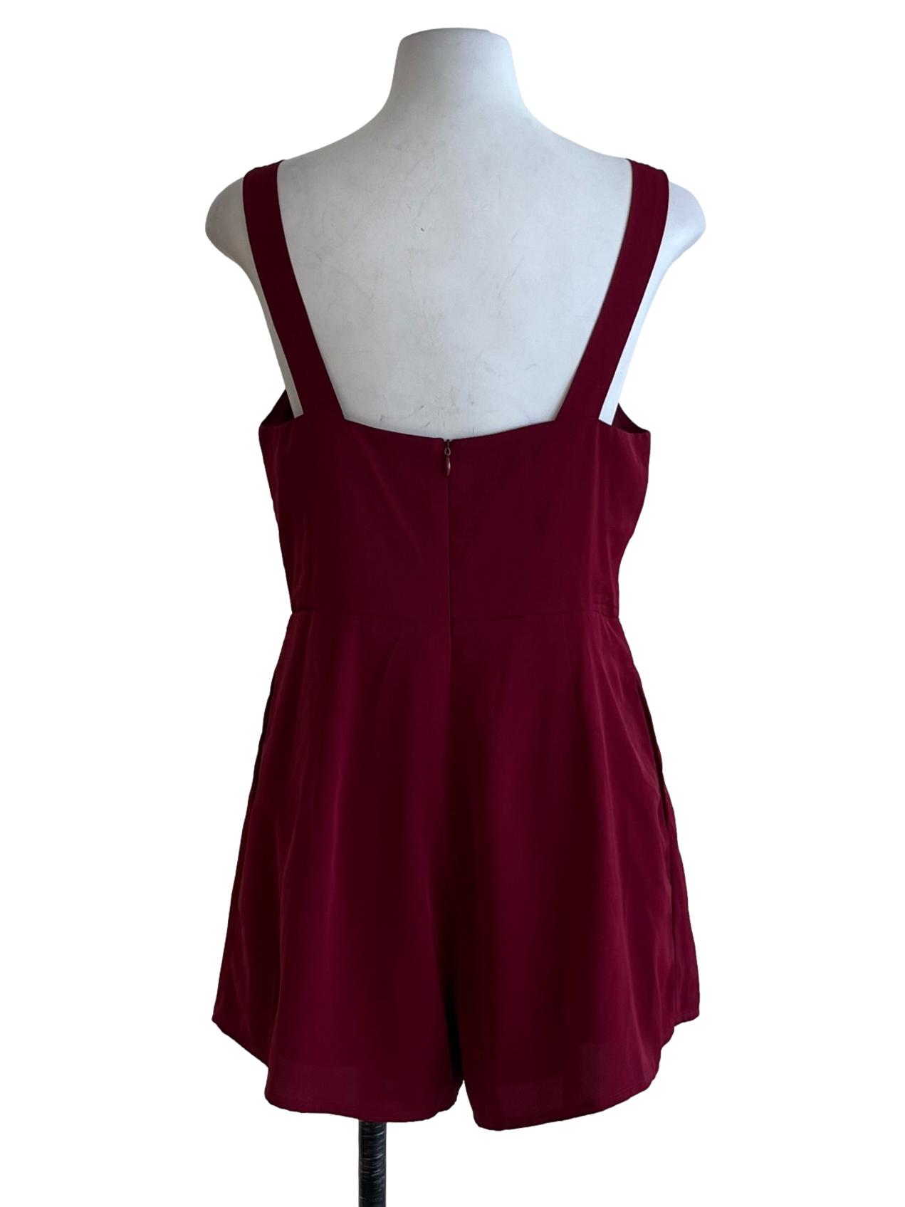 Jam Purple Square Neckline Romper
