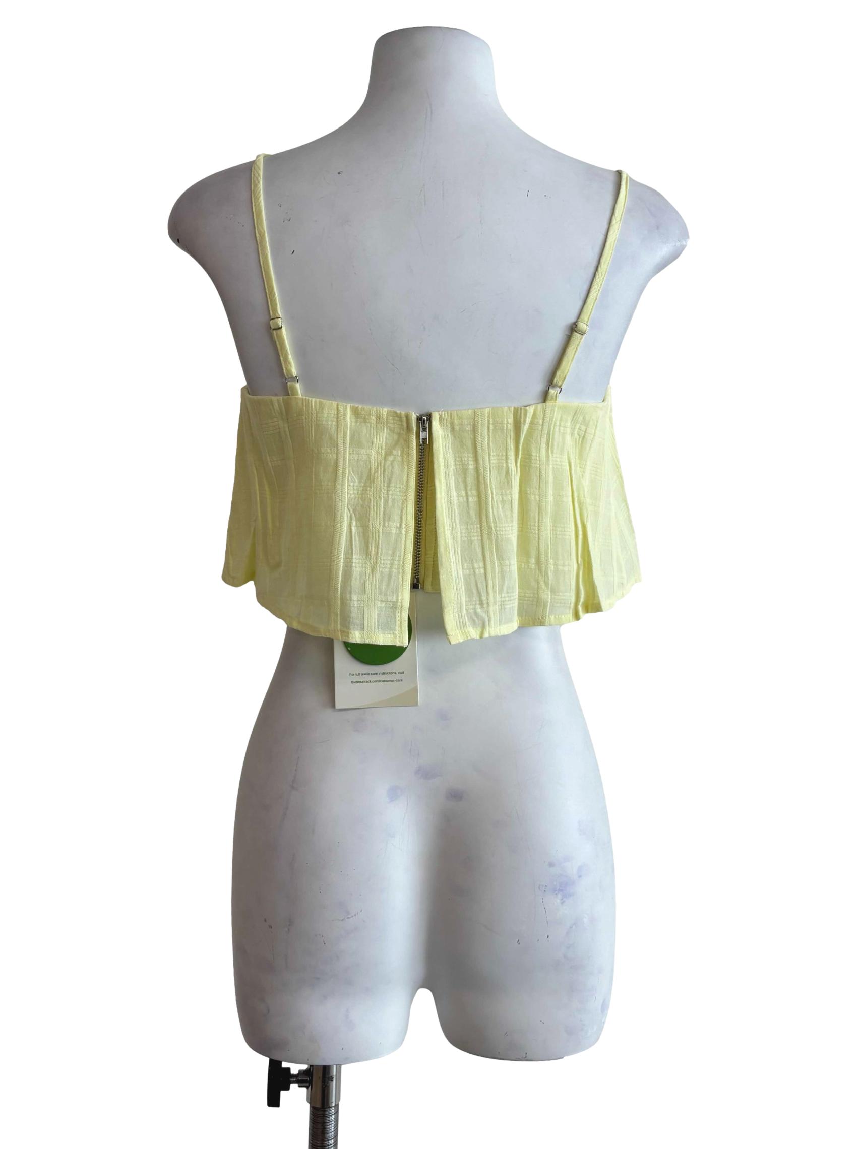 Yellow Rumi Crop Flare Top