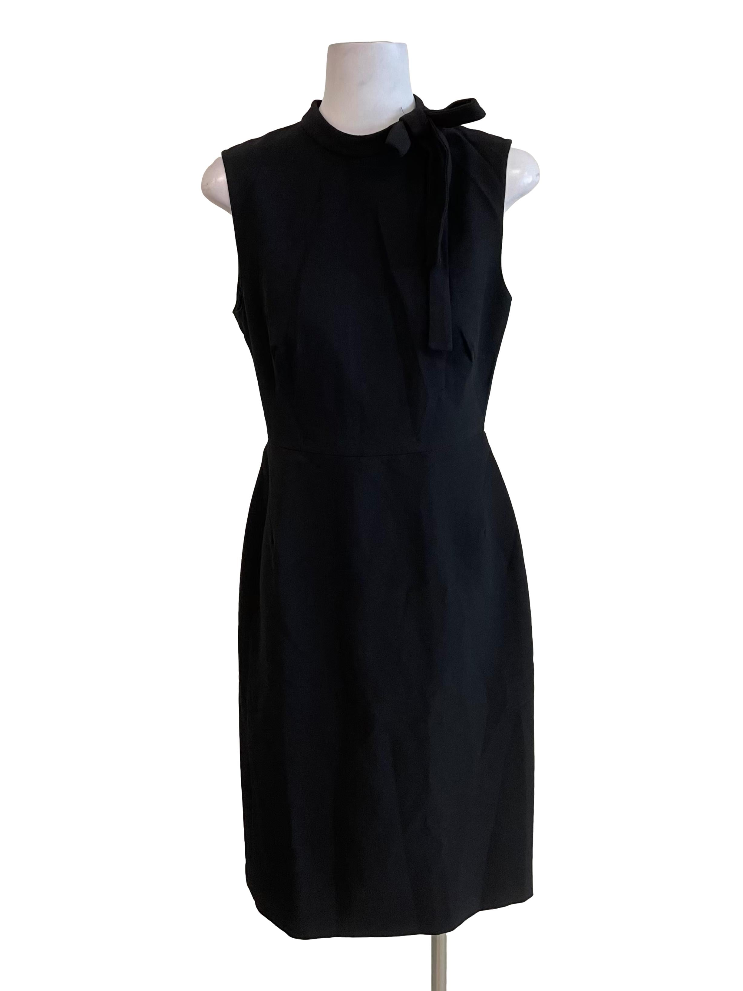 Black Tie Knot Collar Dress