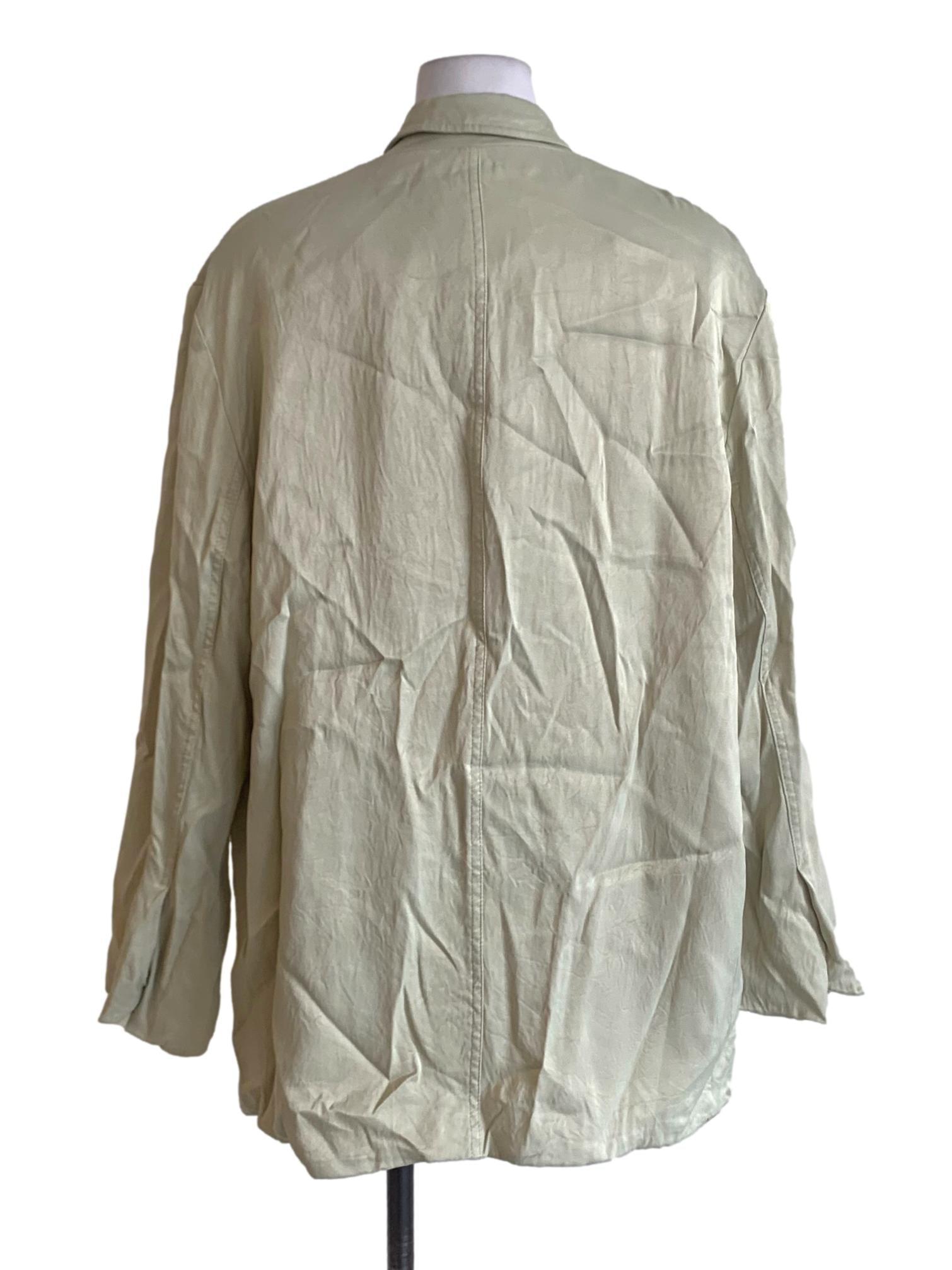 Olive Green Wing Collar Single Breasted Blazer
