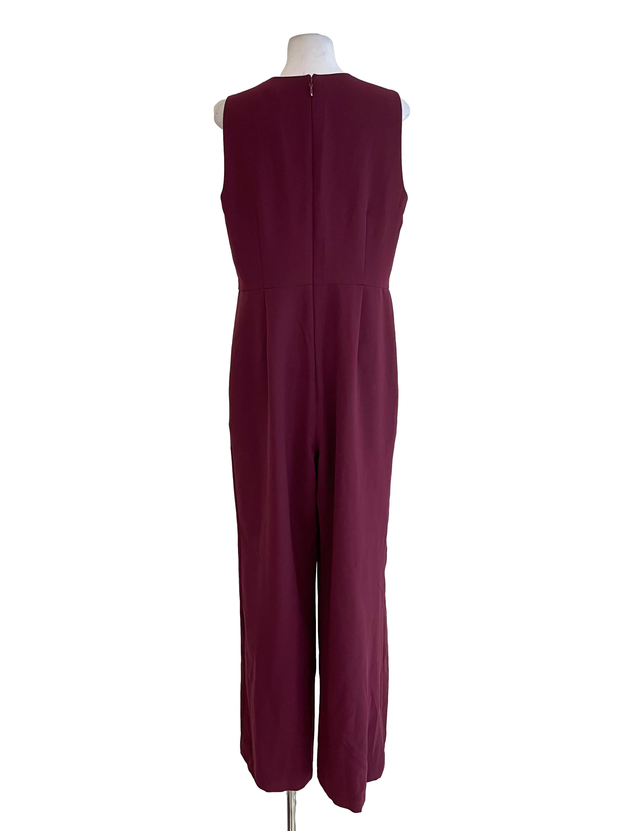 Plum Cascade Sleeveless Jumpsuit