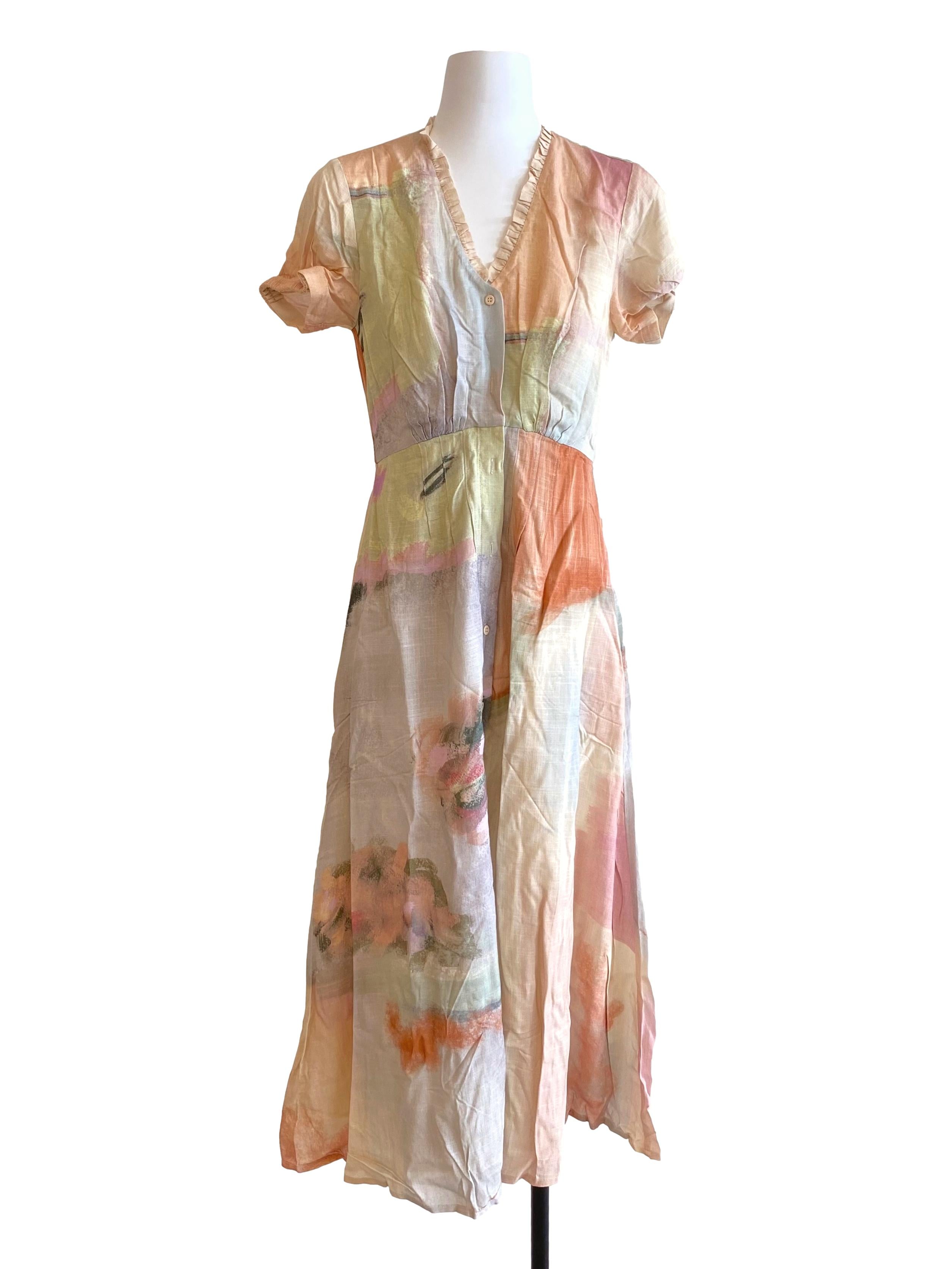 Soleil Ruffle Collar Midi Dress OSN