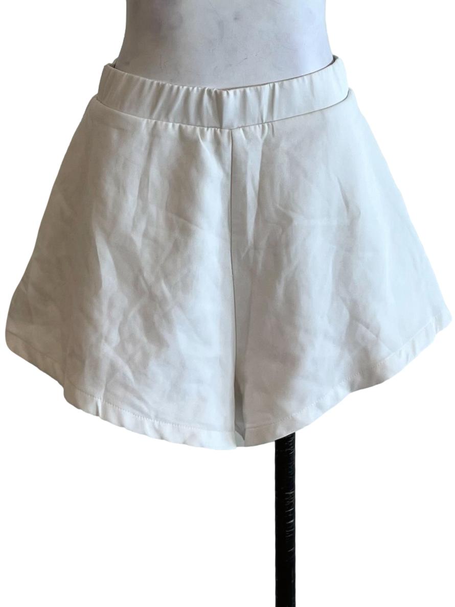 White High-Waisted Shorts