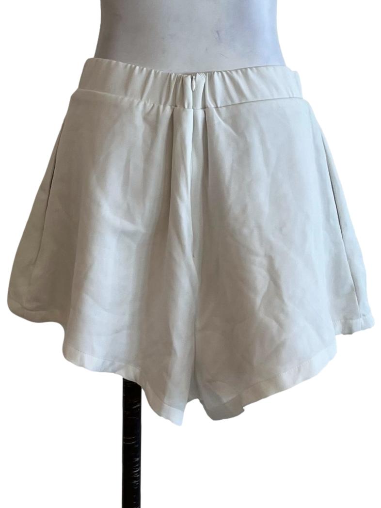 White High-Waisted Shorts