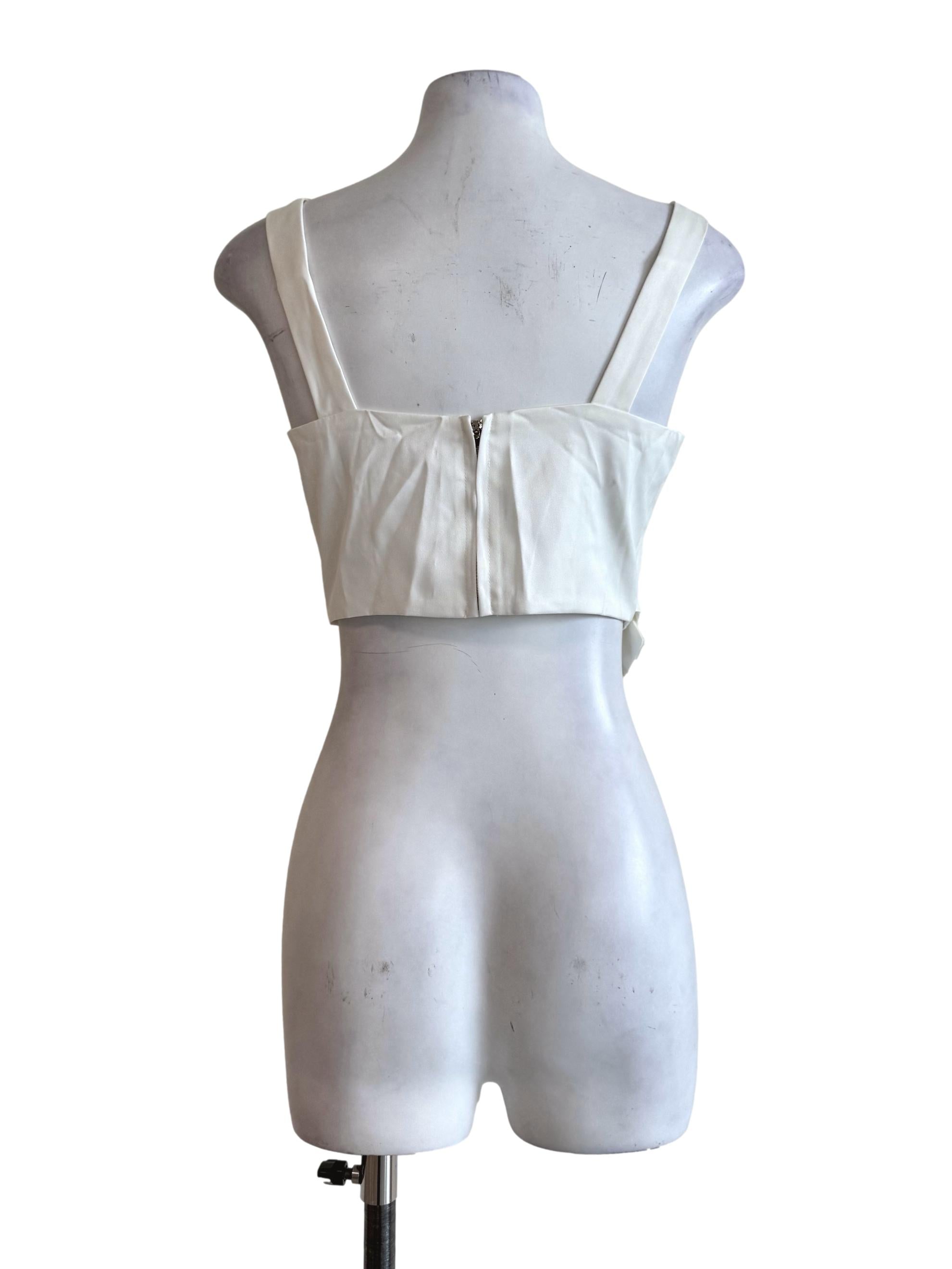 Egg White Front Knot Top