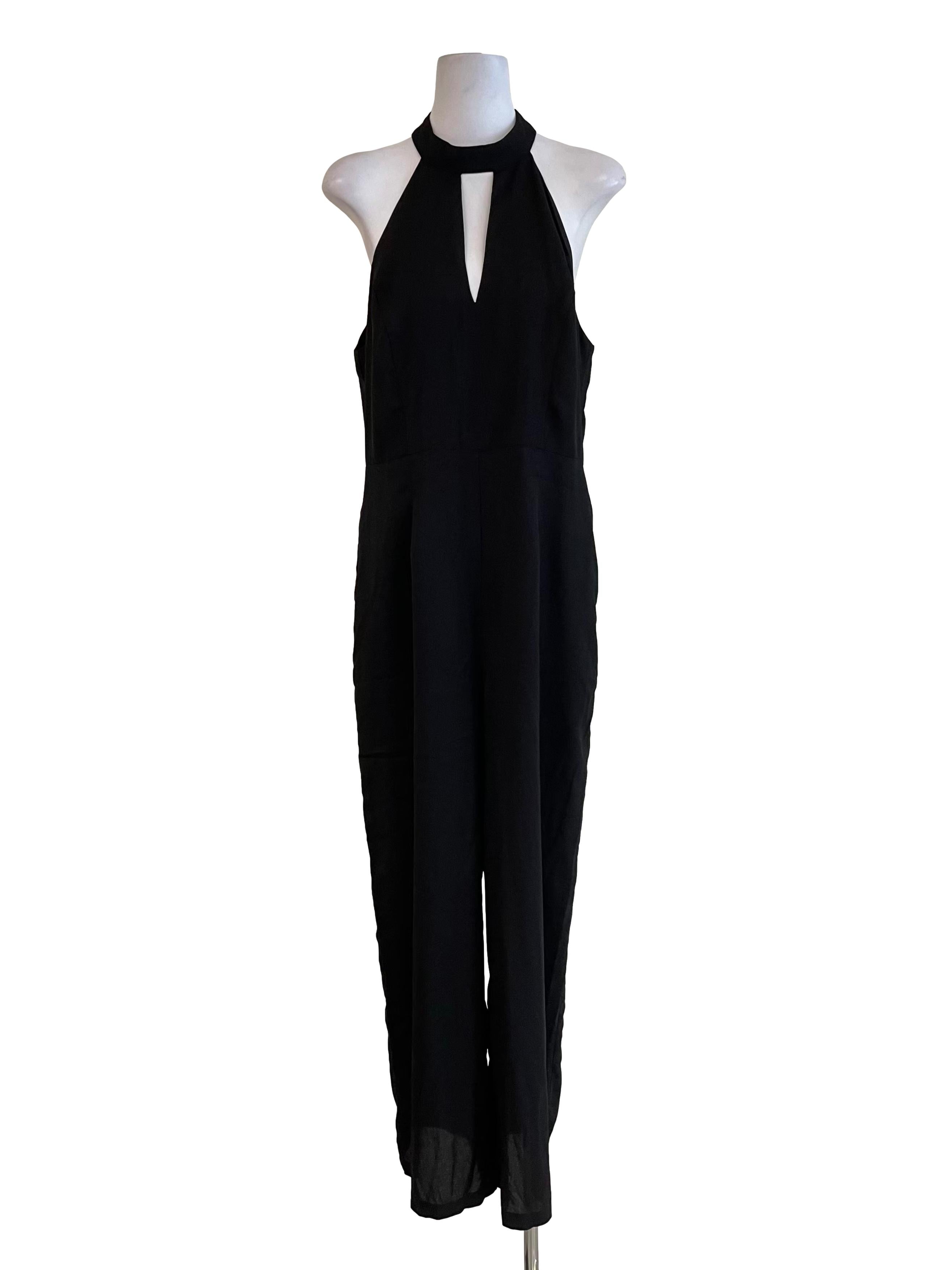 Black Halter Neck Jumpsuit
