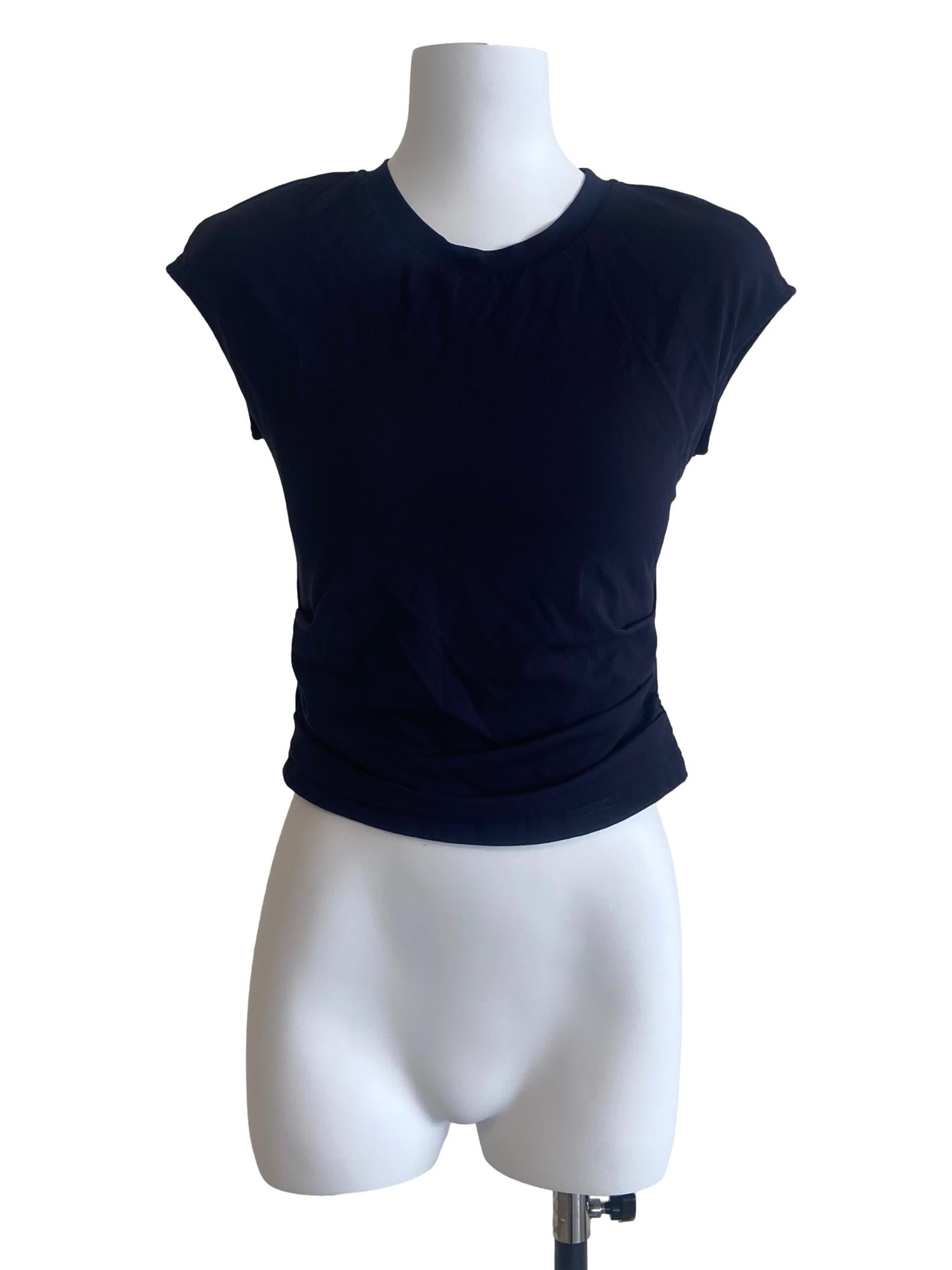 Navy Blue Fit Sleeveless Top