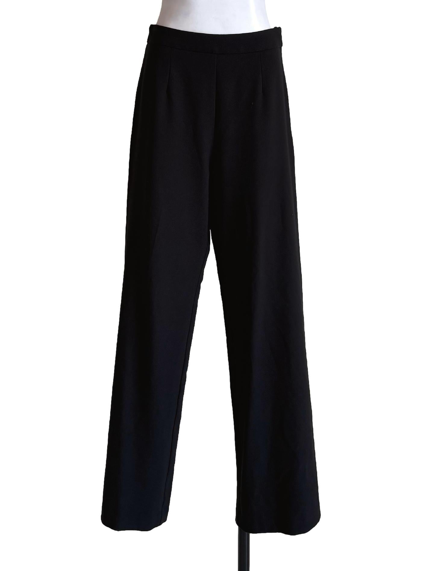 Black Solid Dress Pants