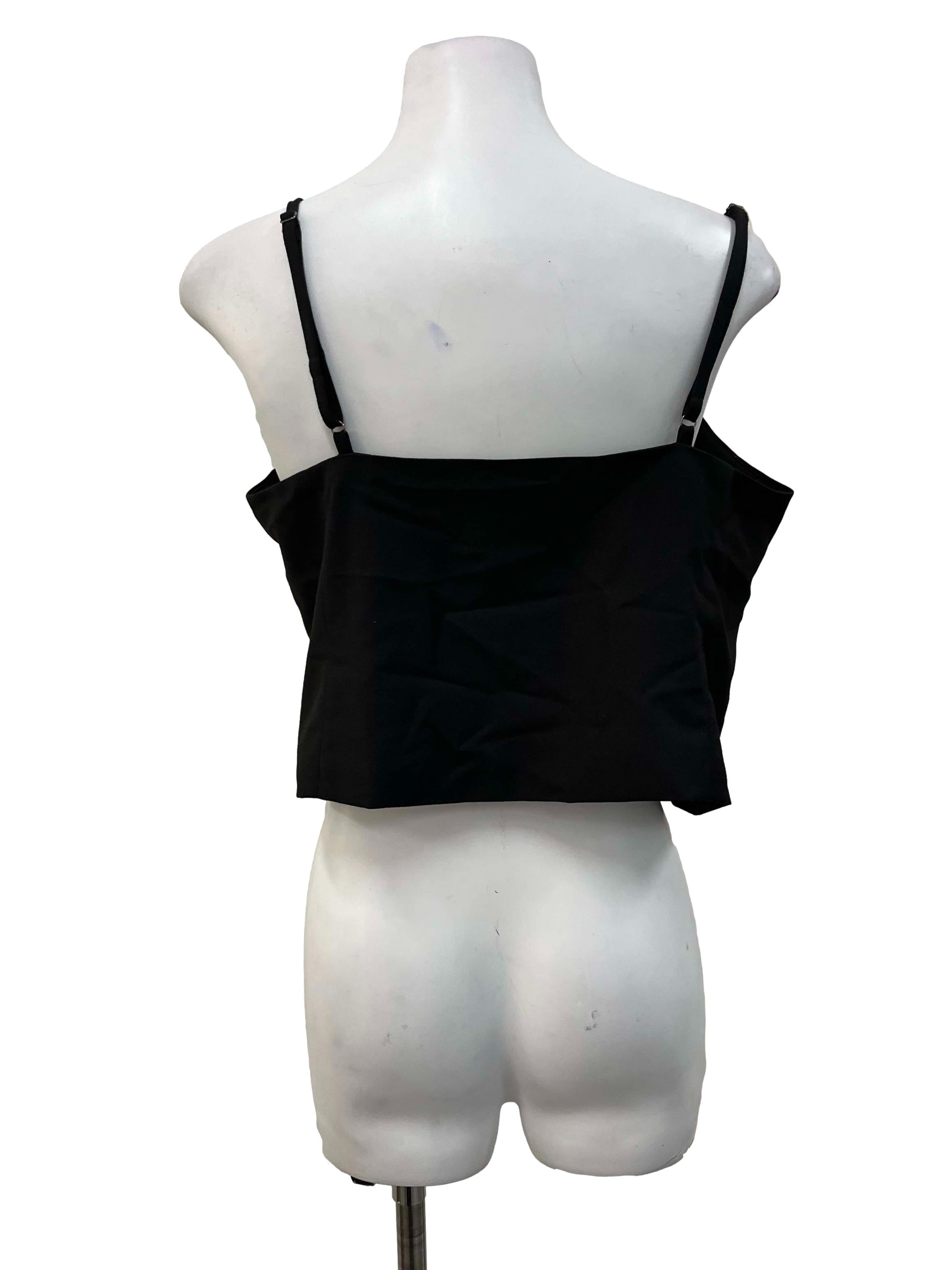 Black Vest Spaghetti Top
