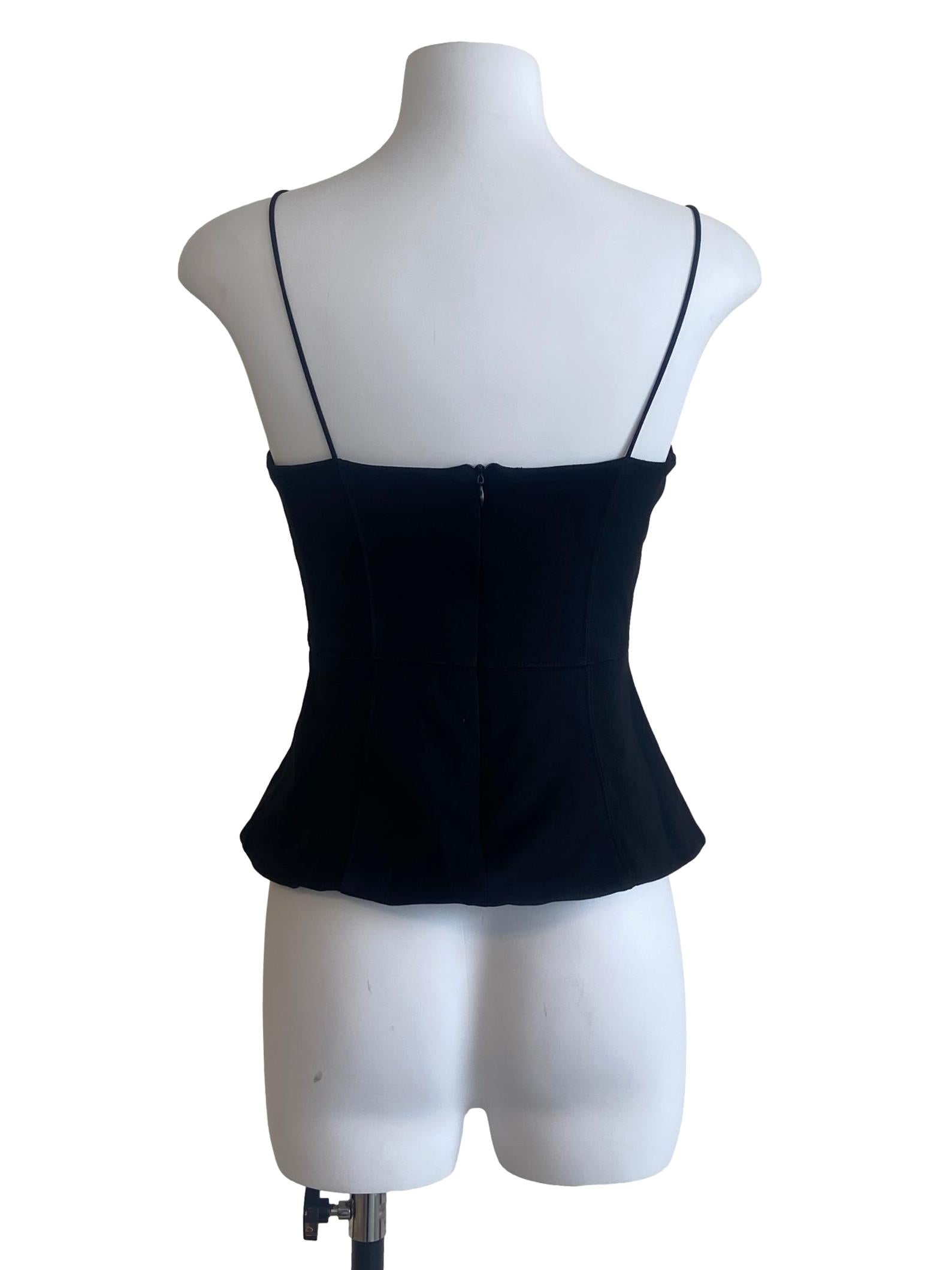Black Spaghetti Strap Crop Top