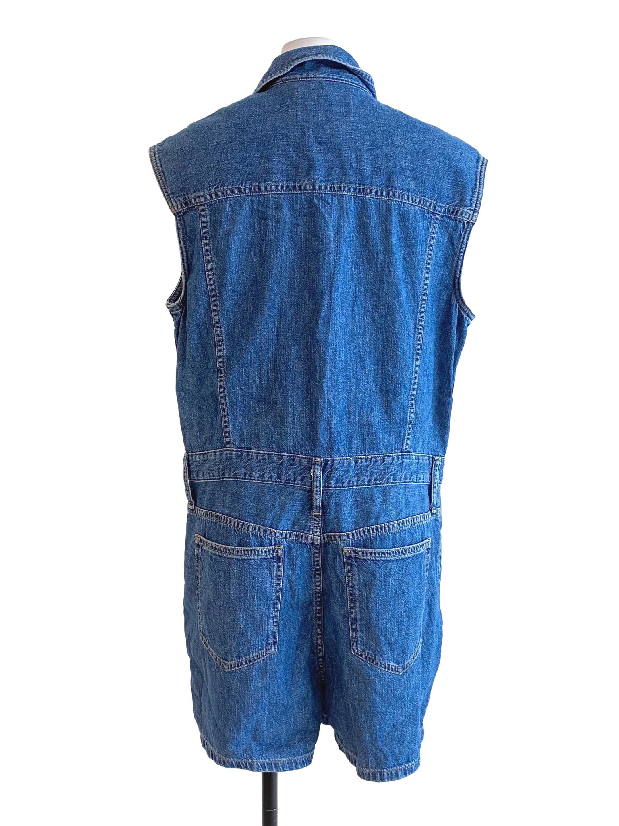 Rich Blue Denim Romper