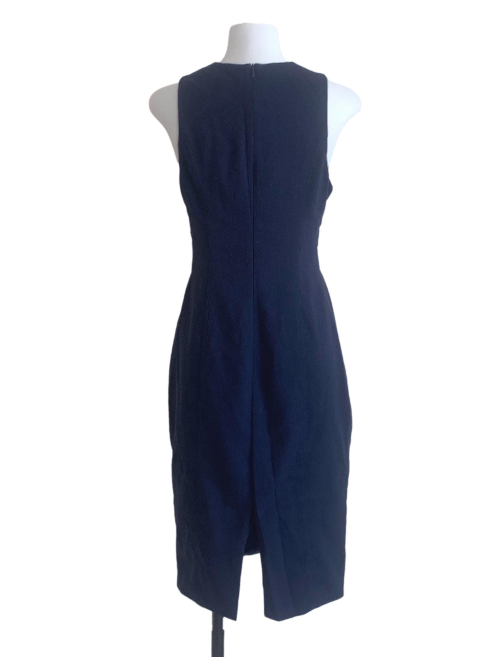 Navy Blue Round Neck Dress LB